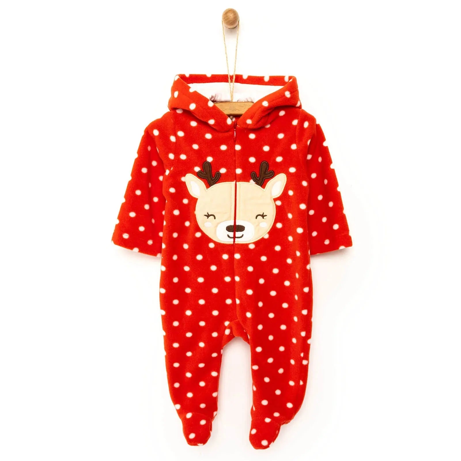HelloBaby Newborn Baby Girl Deer Jumpsuit - Red - ebebek - Black Friday