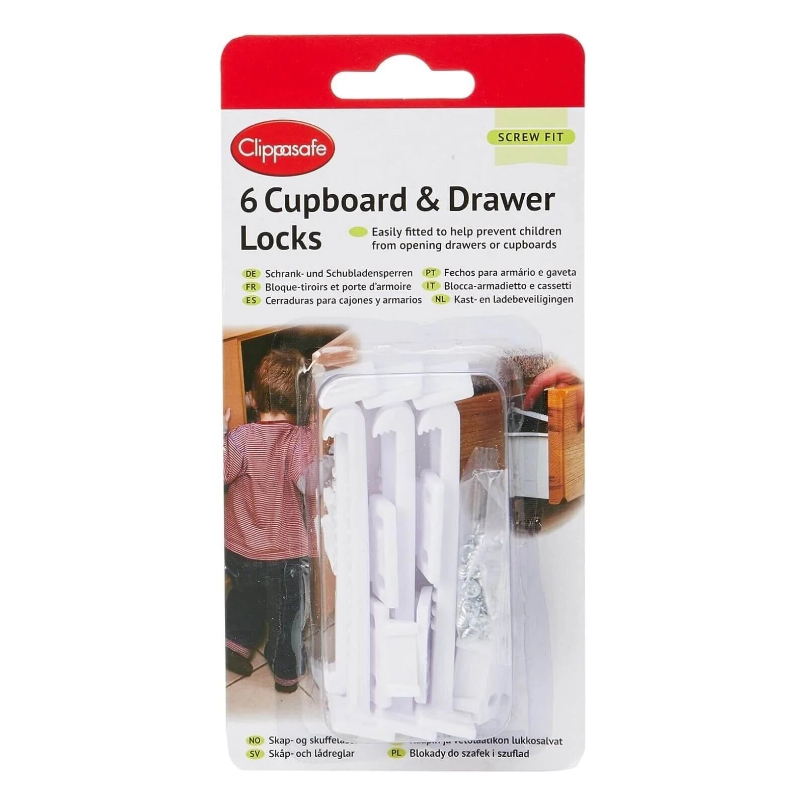 Clippasafe Cupboard Locks Pack of 6 - ebebek - Black Friday