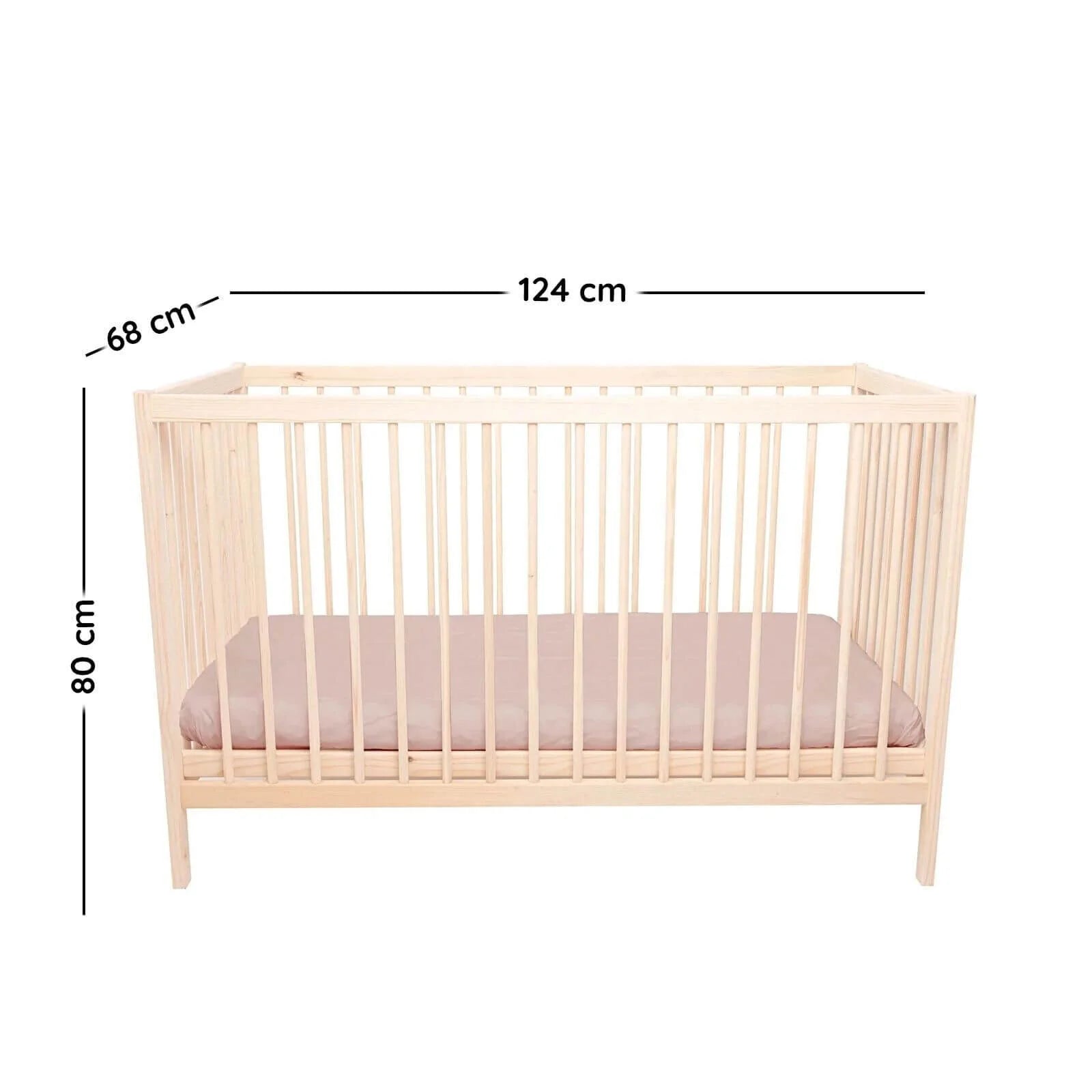 Kukka Natural Wood 2 - Level Cot 70x140 - Kukka - ebebek