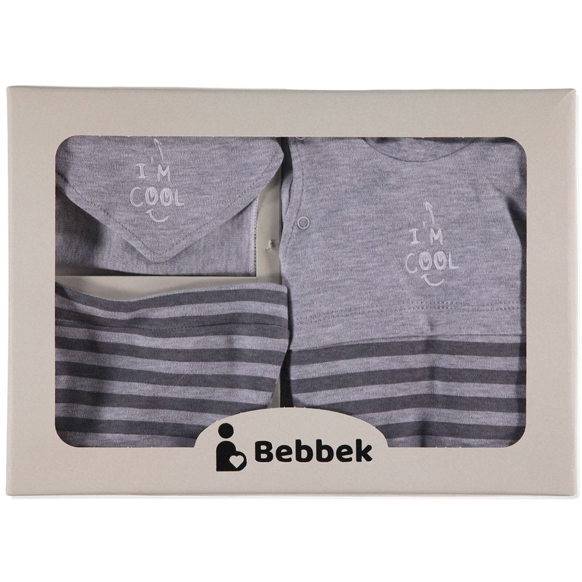 Bebbek Baby Boy 5 Pcs Newborn Gift Starter Set - Snow Melange - ebebek - Black Friday