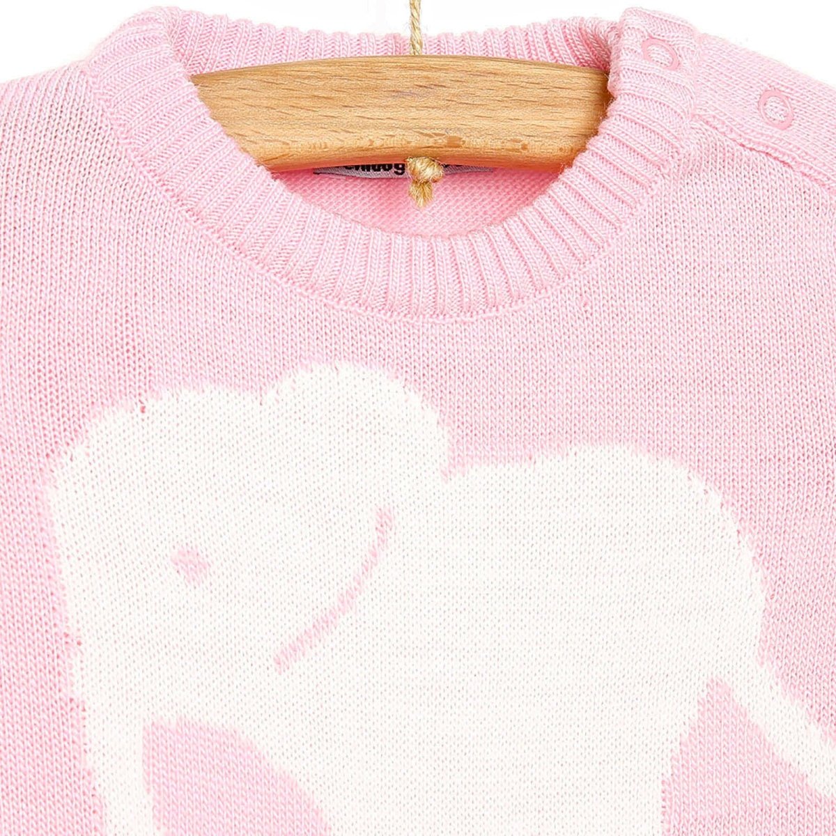 HelloBaby Newborn Knit Baby Elephant Jumpsuit - Light Pink - ebebek - Black Friday