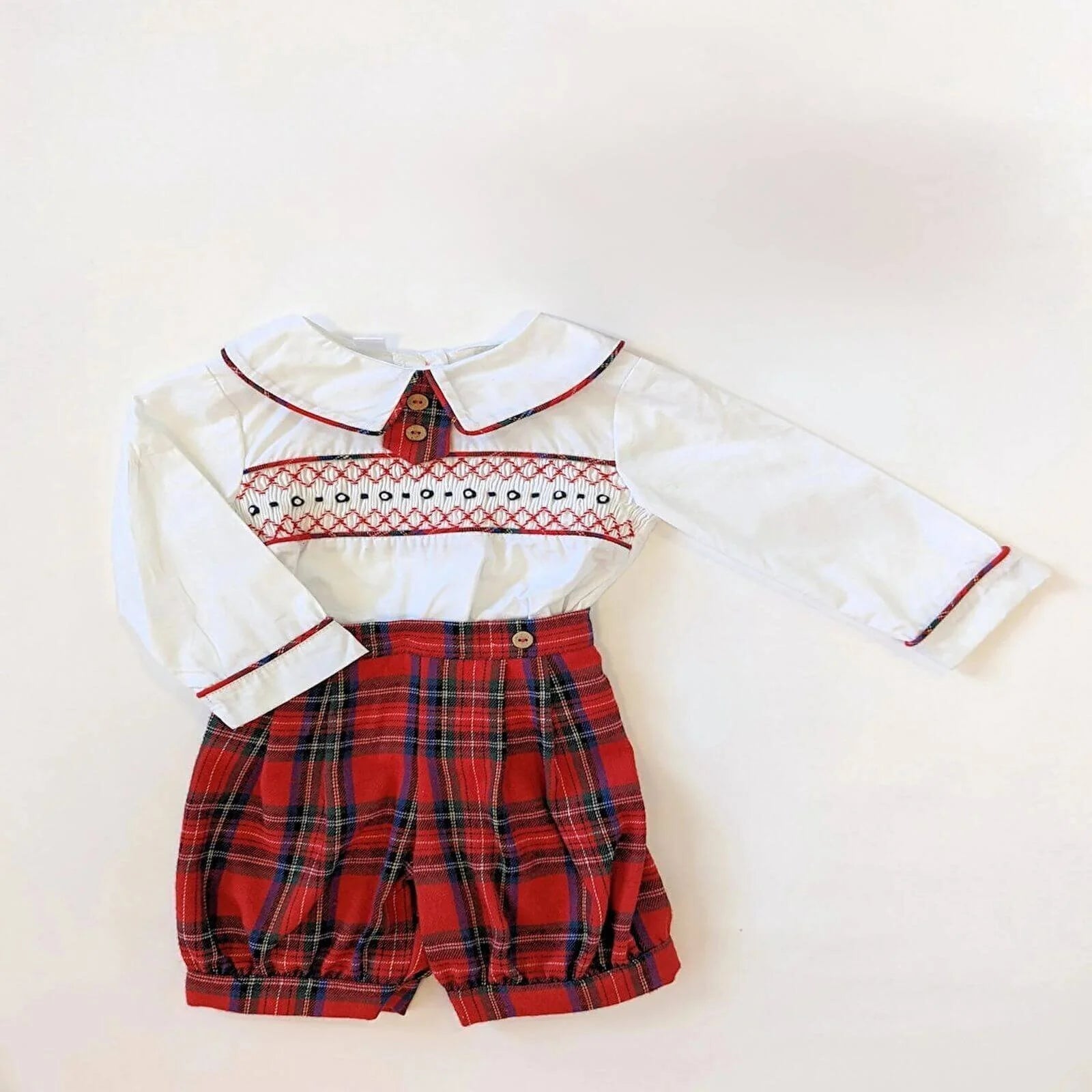 Beau Kid Baby Tartan Smock 2pc Set - Red - ebebek - Black Friday