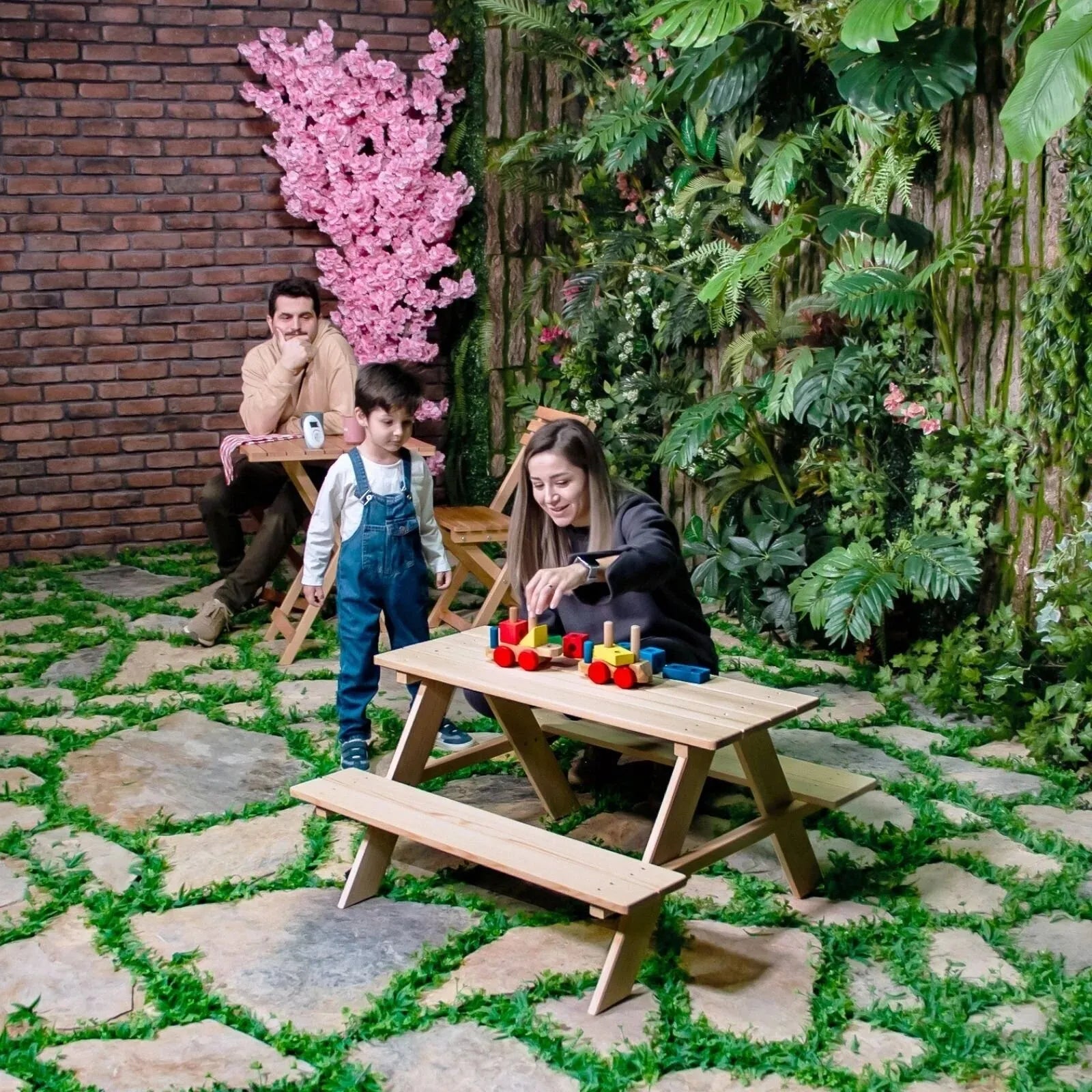 Montessori Wooden Mini Picnic Table - ebebek - Black Friday