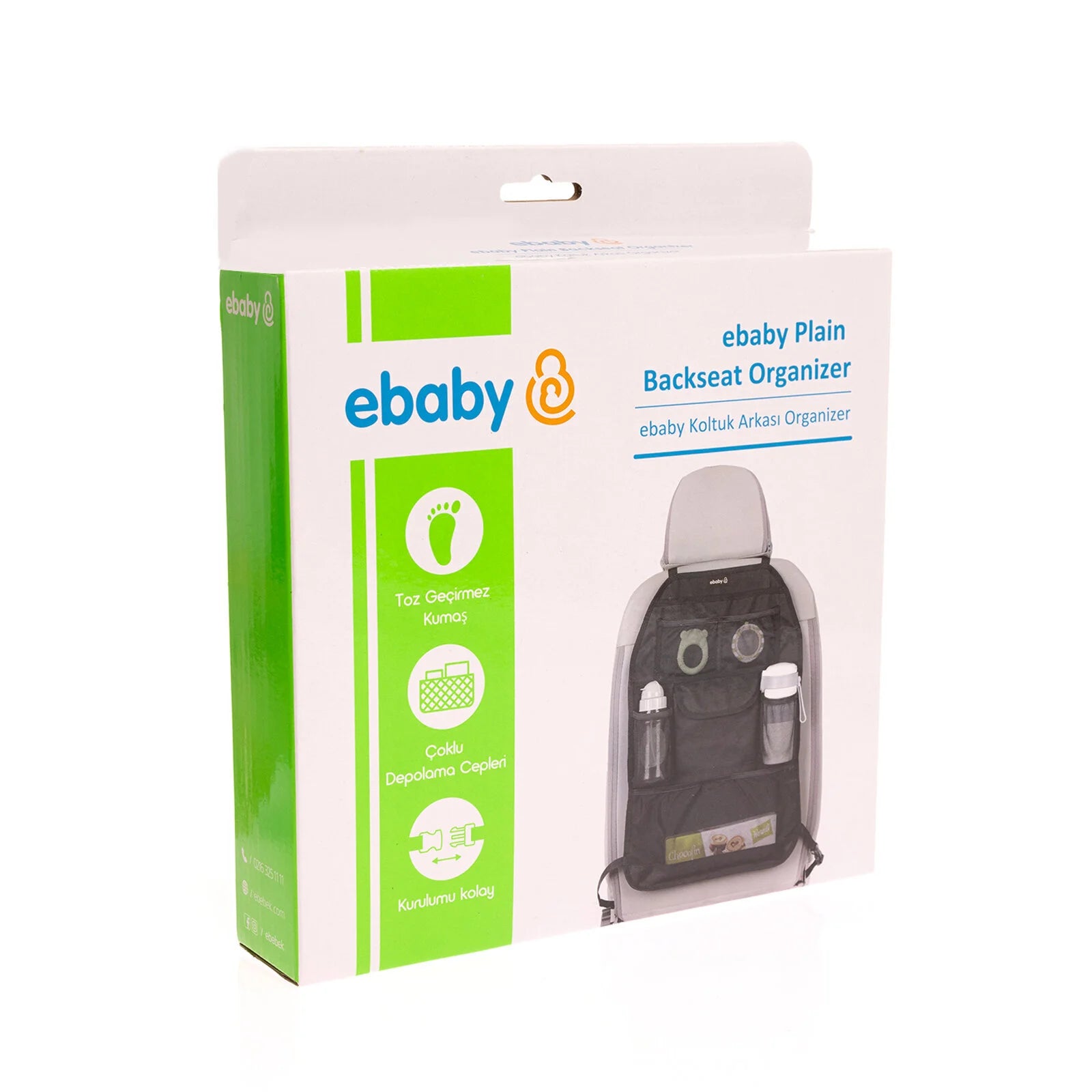 ebaby Plain Backseat Organiser - Black - ebebek - Black Friday