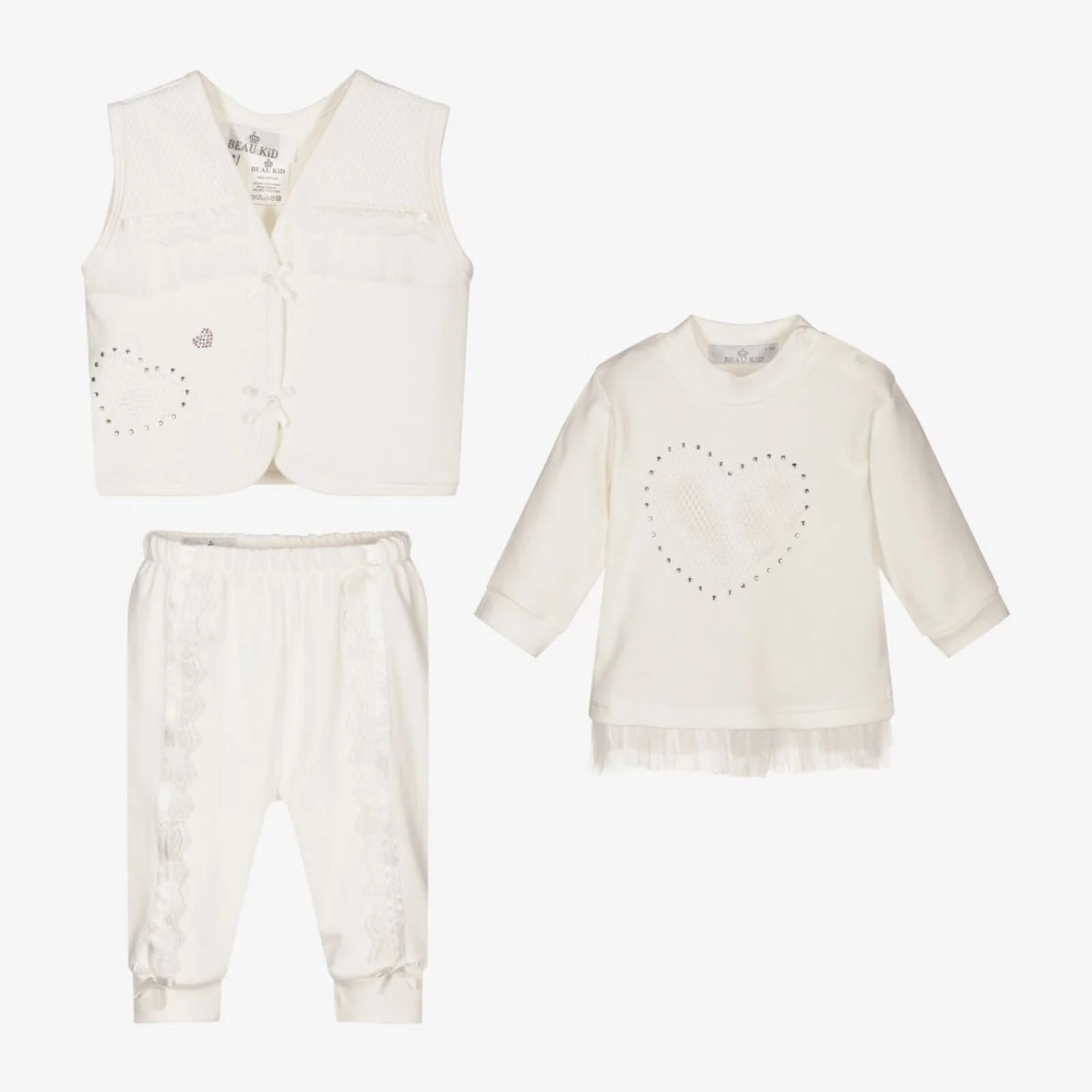 Beau Kid Baby Girl 3 Piece Diamante Bow Set - ebebek - Black Friday