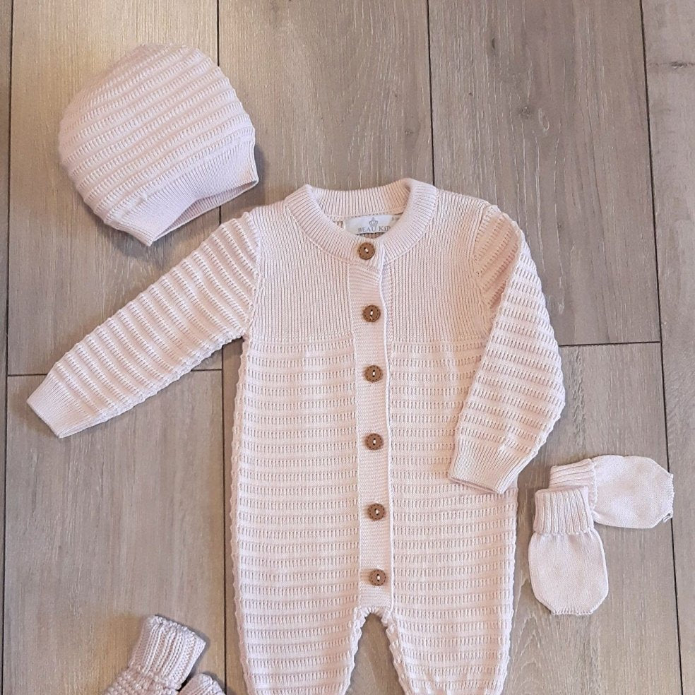 Beau Kid Baby Knitted 4 Piece Set - Pink - ebebek - Black Friday