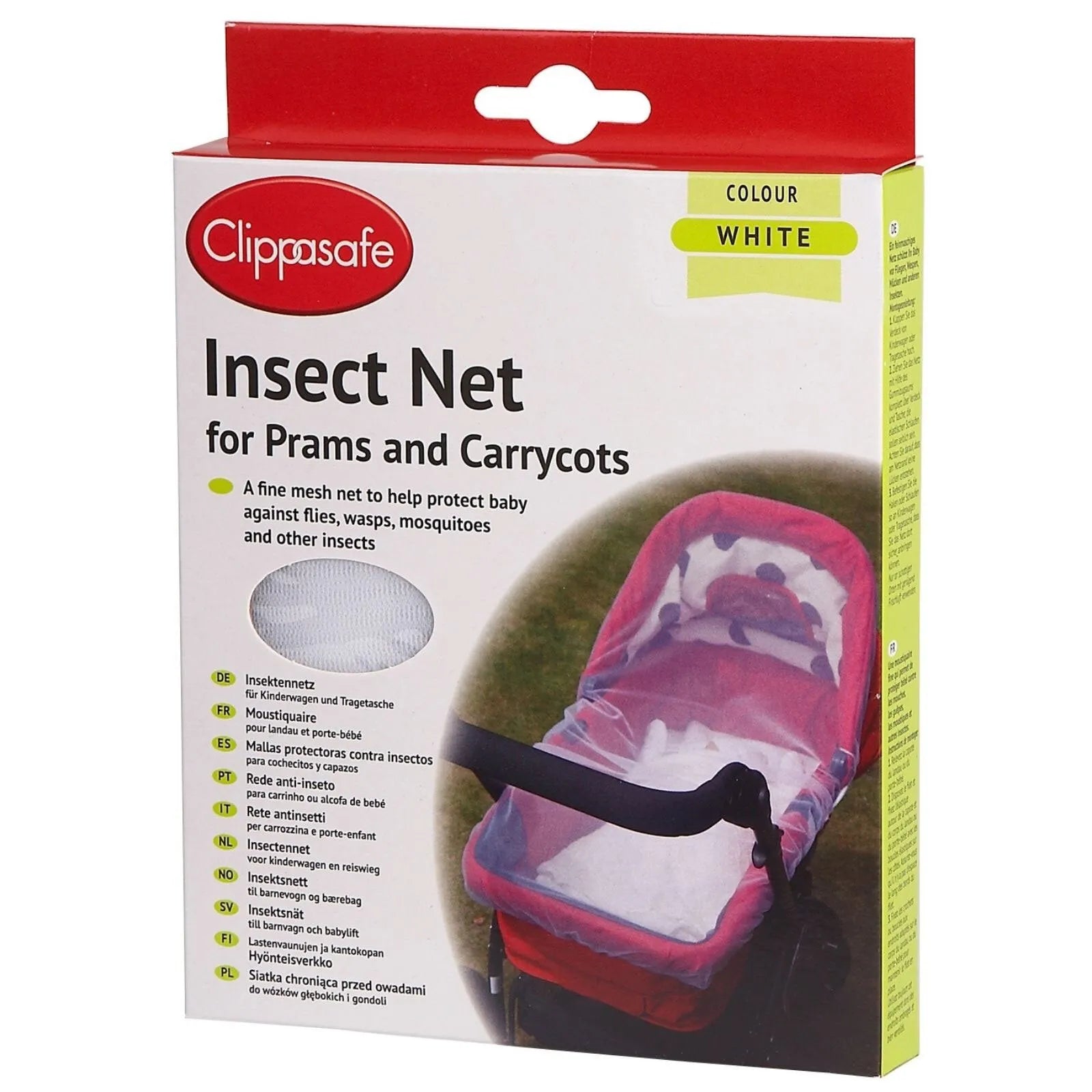 Clippasafe Pram/Carrycot Insect Net White - ebebek - Black Friday