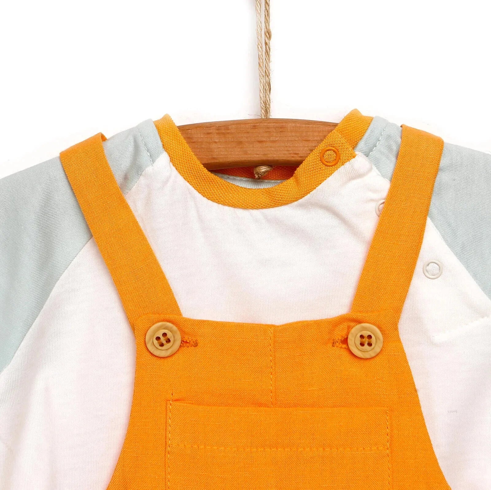 Cassiope Colorful Dungaree - Shorts - T-shirt - Orange - ebebek - Black Friday