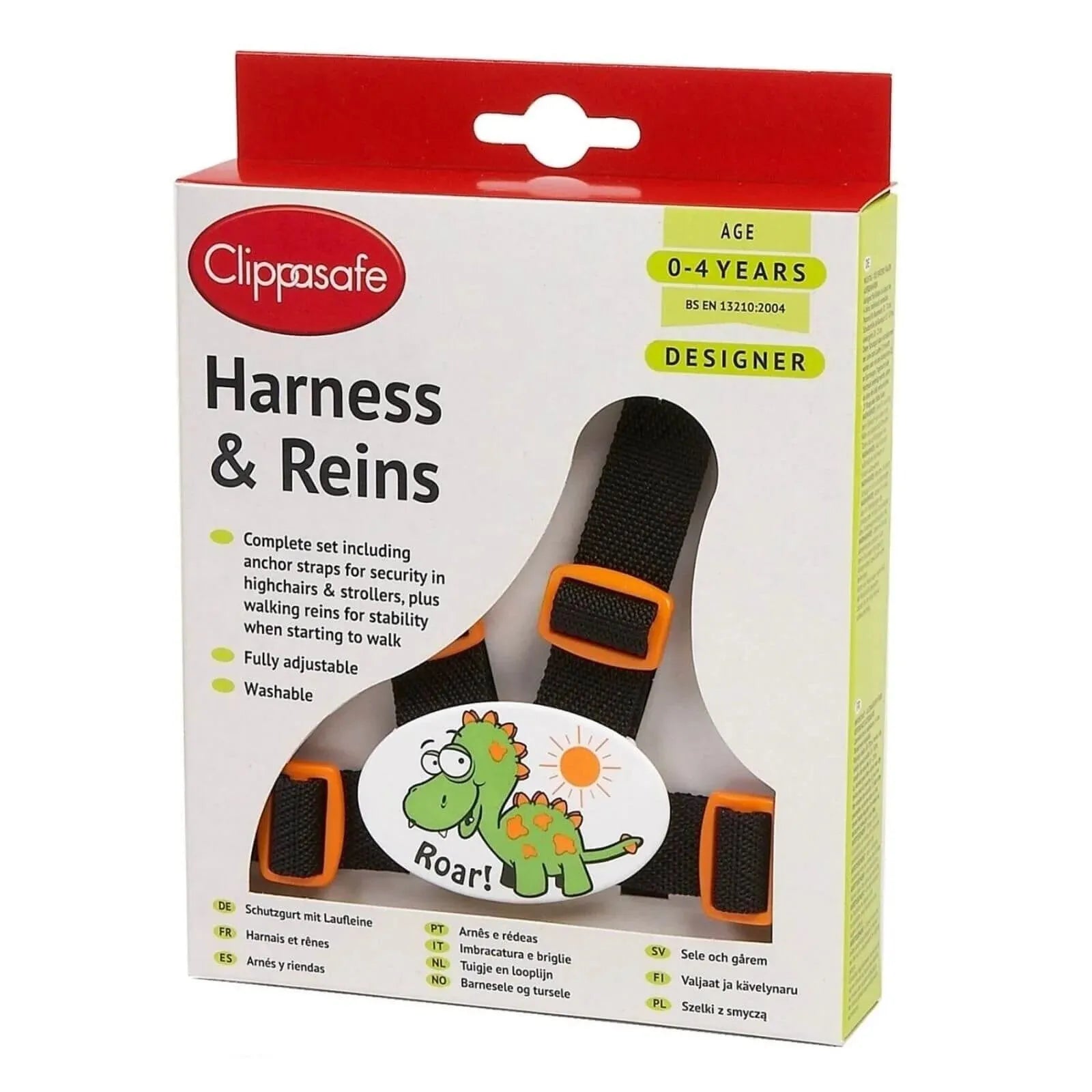 Clippasafe Designer Webbing Baby Harness - Dinosaur - ebebek - Black Friday