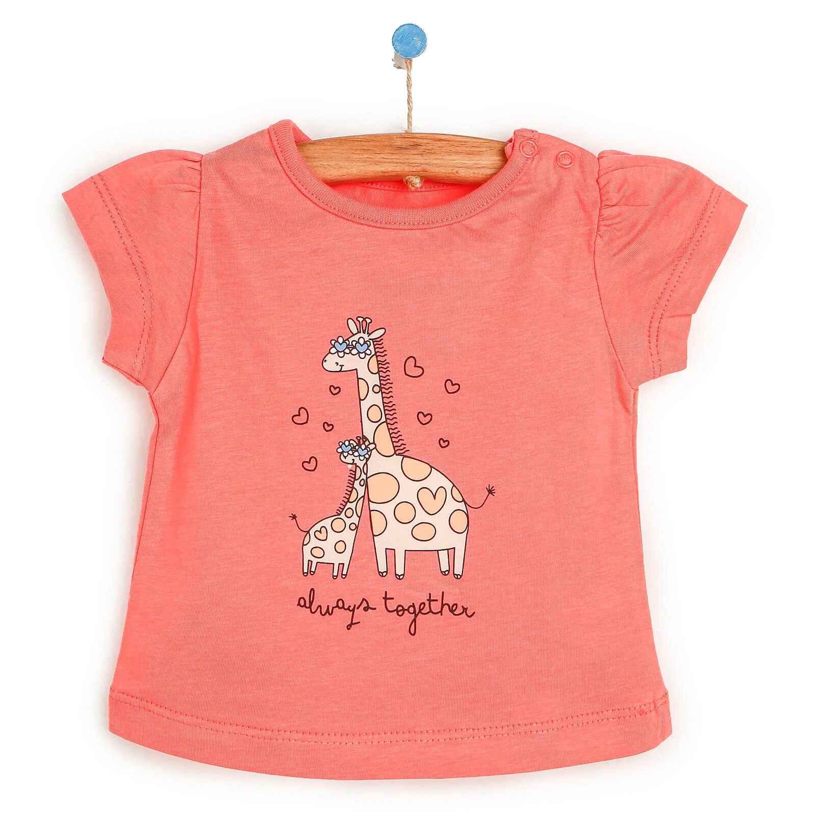 HelloBaby Basic Baby Girl Tshirt - Coral - ebebek - Black Friday