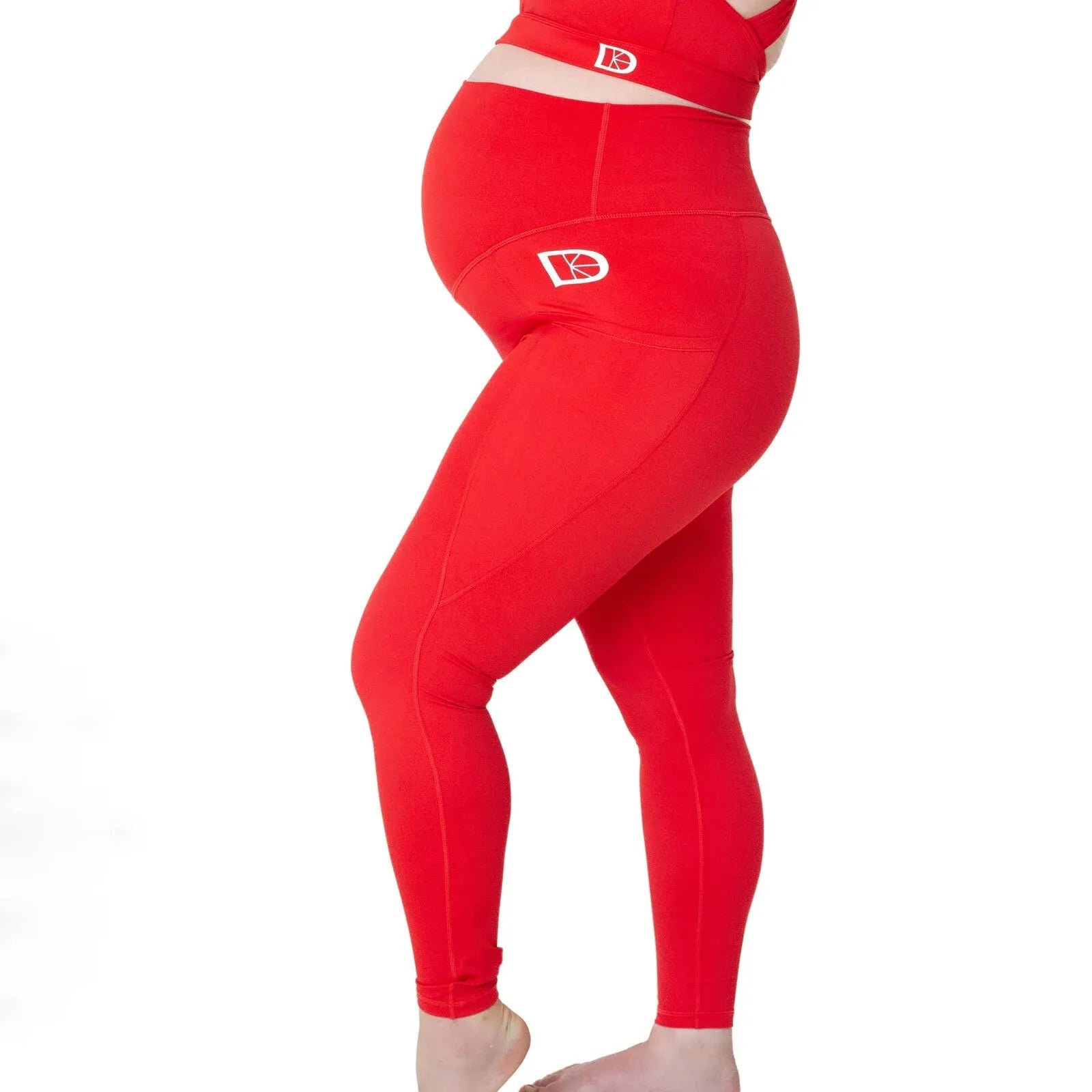 Latched Maternity and Postnatal Active Support Leggings - Red - ebebek - Black Friday