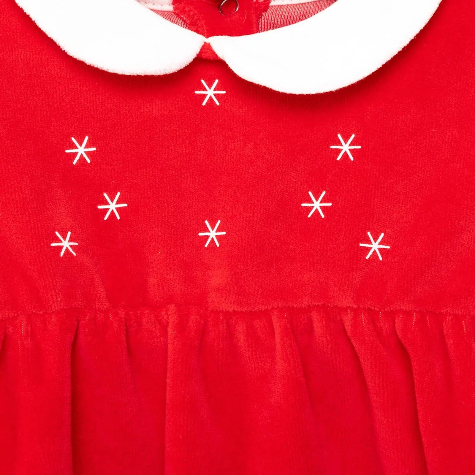 My First Christmas Newborn Girl Velvet Dress - Red - ebebek - Black Friday