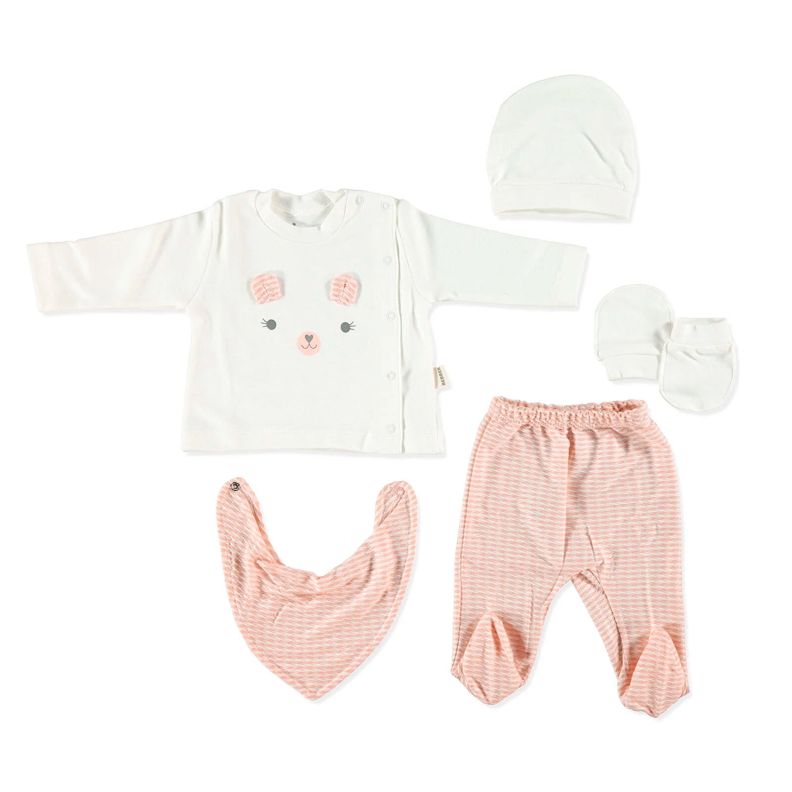 Bebbek Baby Girl 5 Pcs Newborn Gift Starter Set - Light Pink - ebebek - Black Friday
