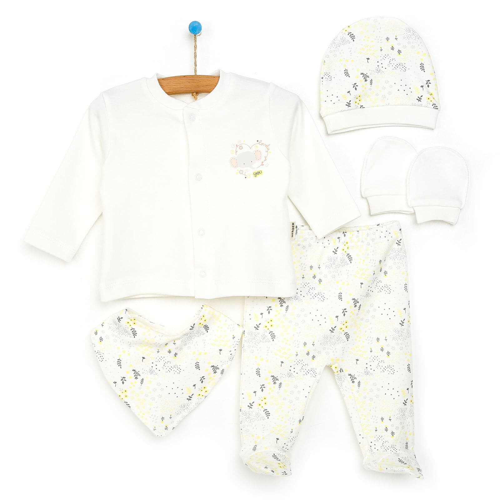 Bebbek Baby Girl 5 Pcs Newborn Starter Set - Ecru - ebebek - Black Friday