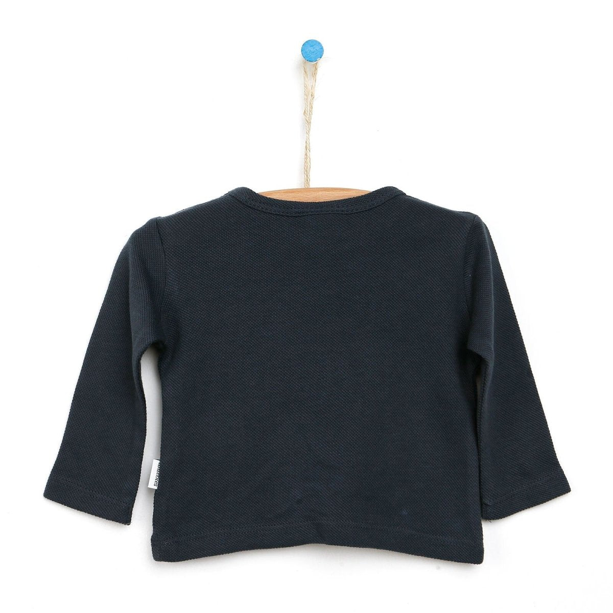 Antebies Newborn Plane Organic Sweatshirt - Dark Blue - Dark Blue - ebebek - Black Friday