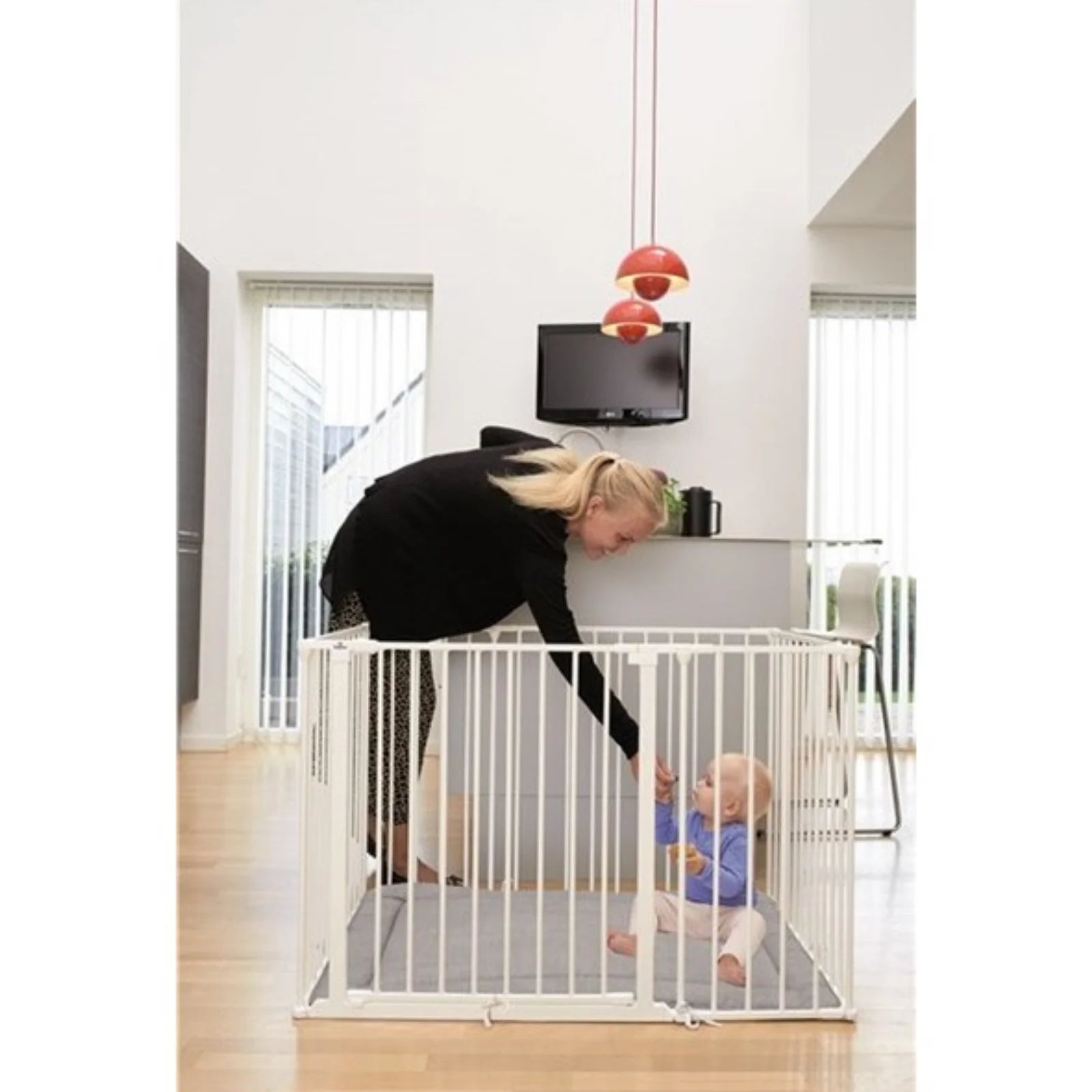 BabyDan Olaf Rectangle Playpen White - ebebek - Black Friday