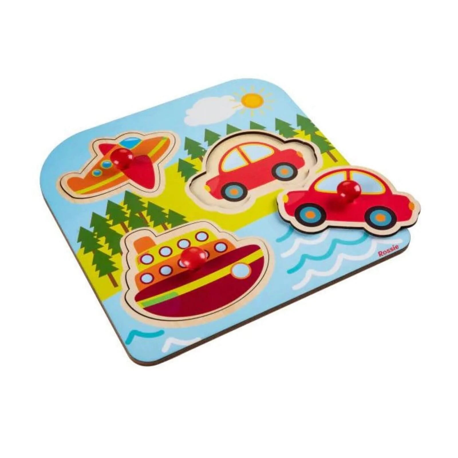 Rossie Wood First Puzzle - Vehicles - ebebek - Black Friday