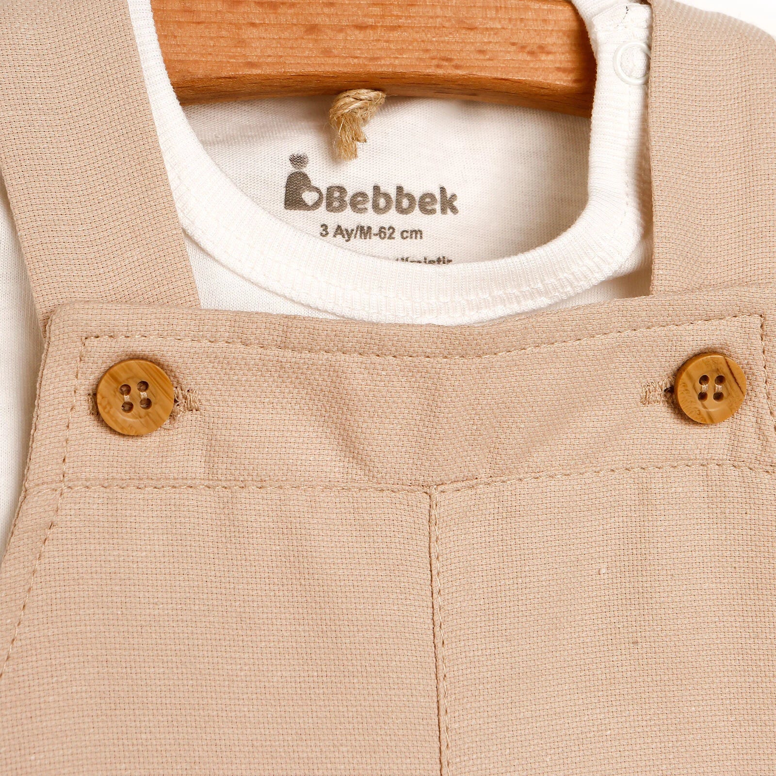 Bebbek Newborn Salling Theme Overall - T-shirt Set - Ecru - ebebek - Black Friday