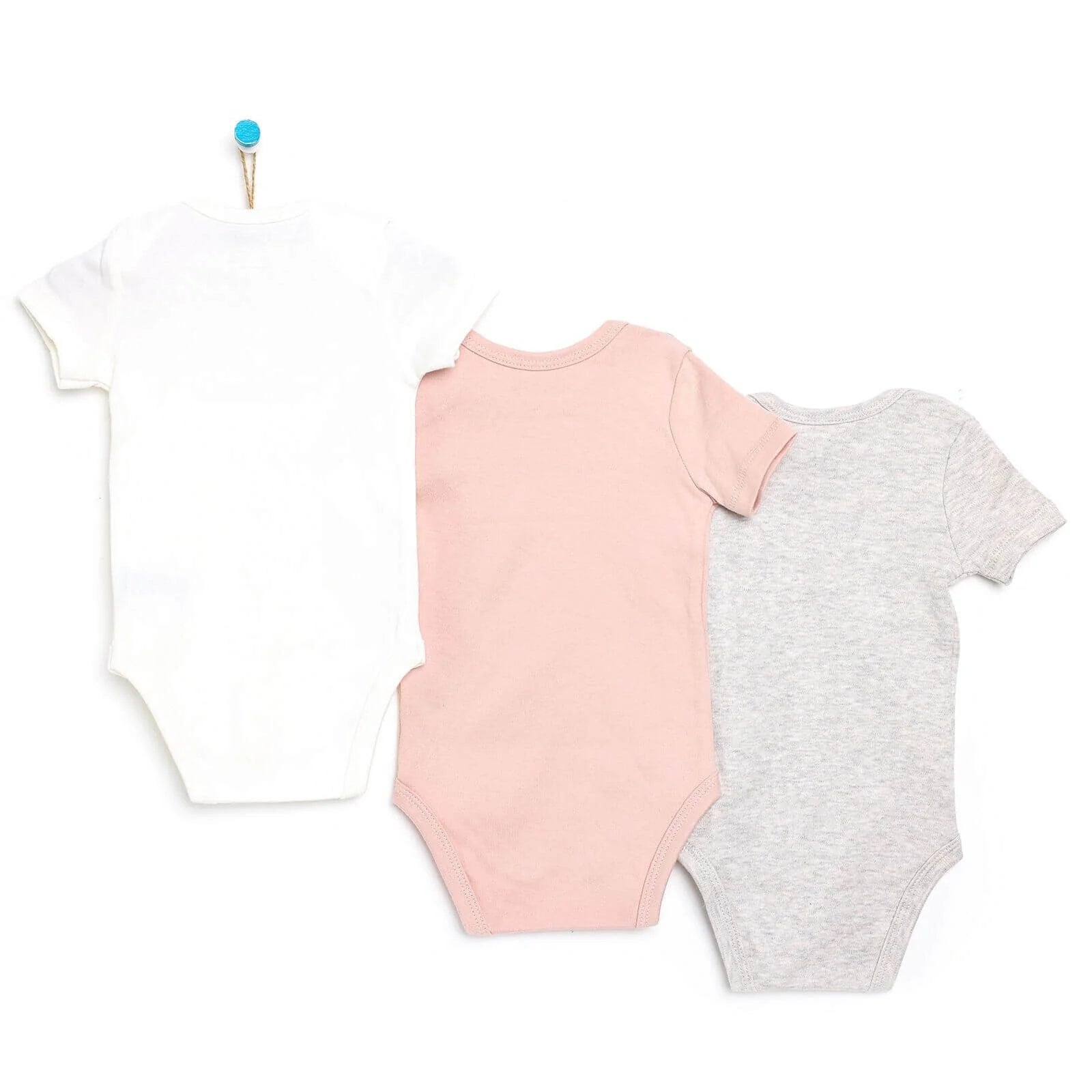 HelloBaby Short Sleeve Bodysuit 3 pcs - Pink - ebebek - Black Friday