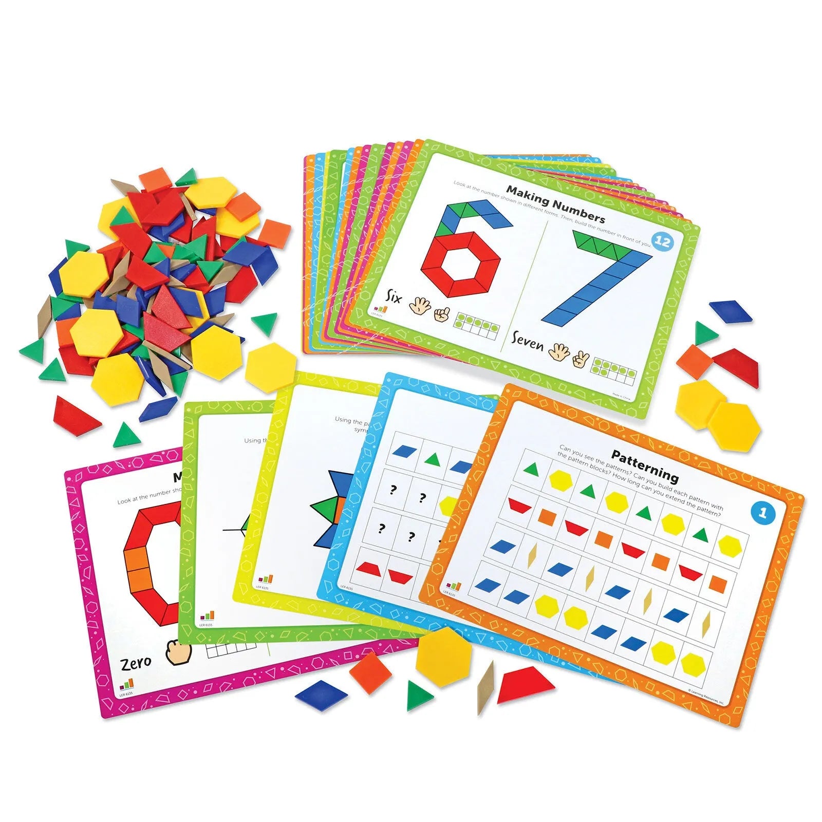 Learning Resources Pattern Block Math Activity Set - ebebek - Black Friday