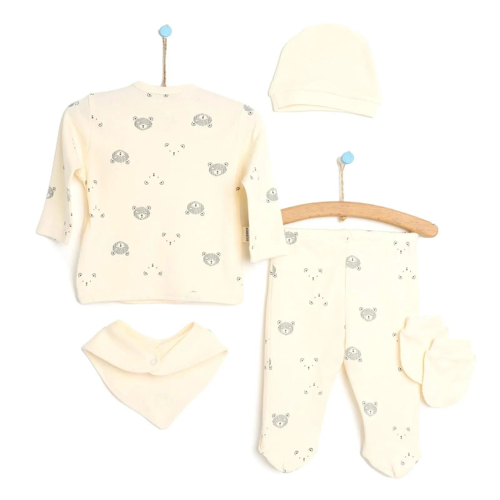 Bebbek Baby Boy 5 Pcs Newborn Starter Set - White - ebebek - Black Friday