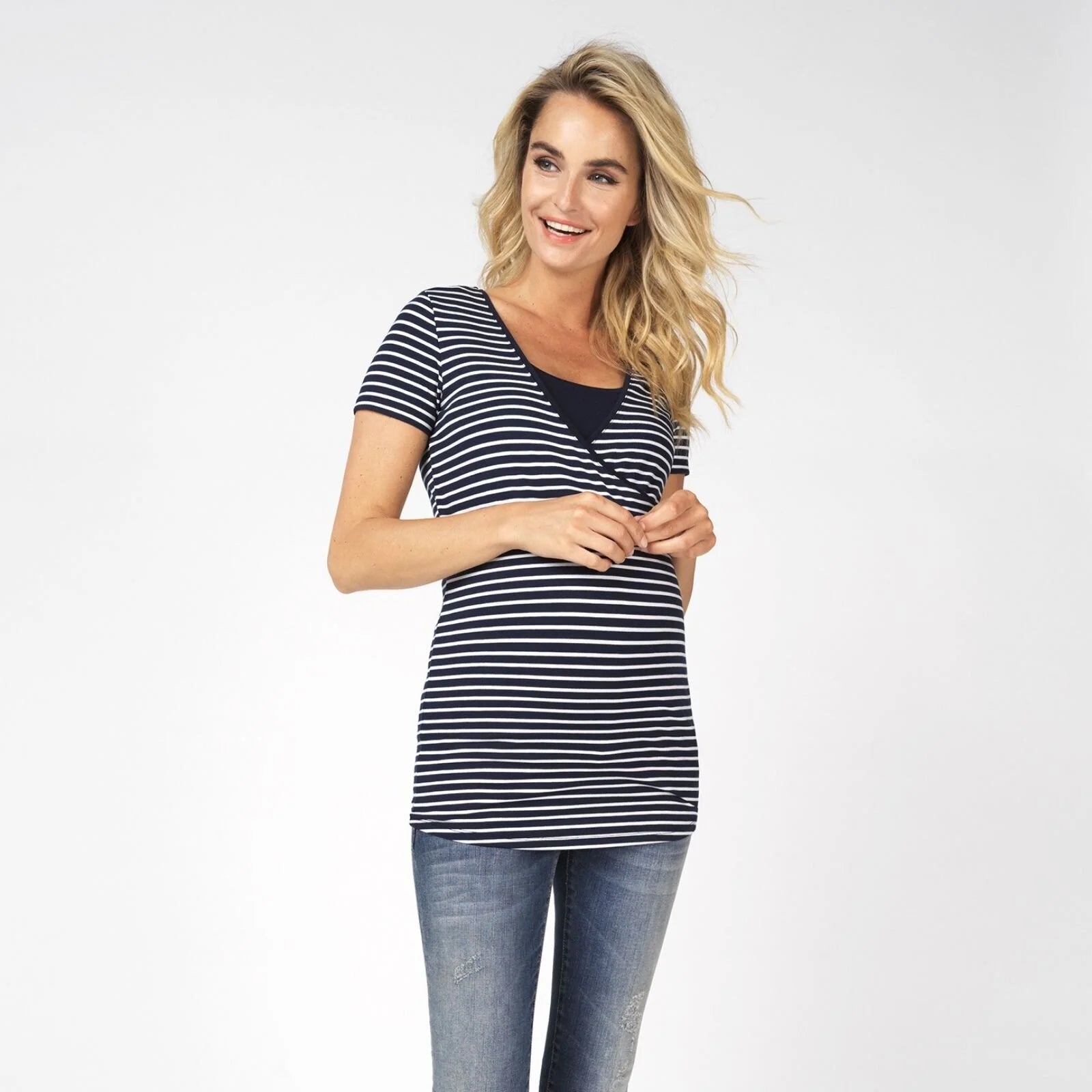 Noppies Tshirt nurs Short Sleeve YD Paris - Night Sky Stripe - ebebek - Black Friday