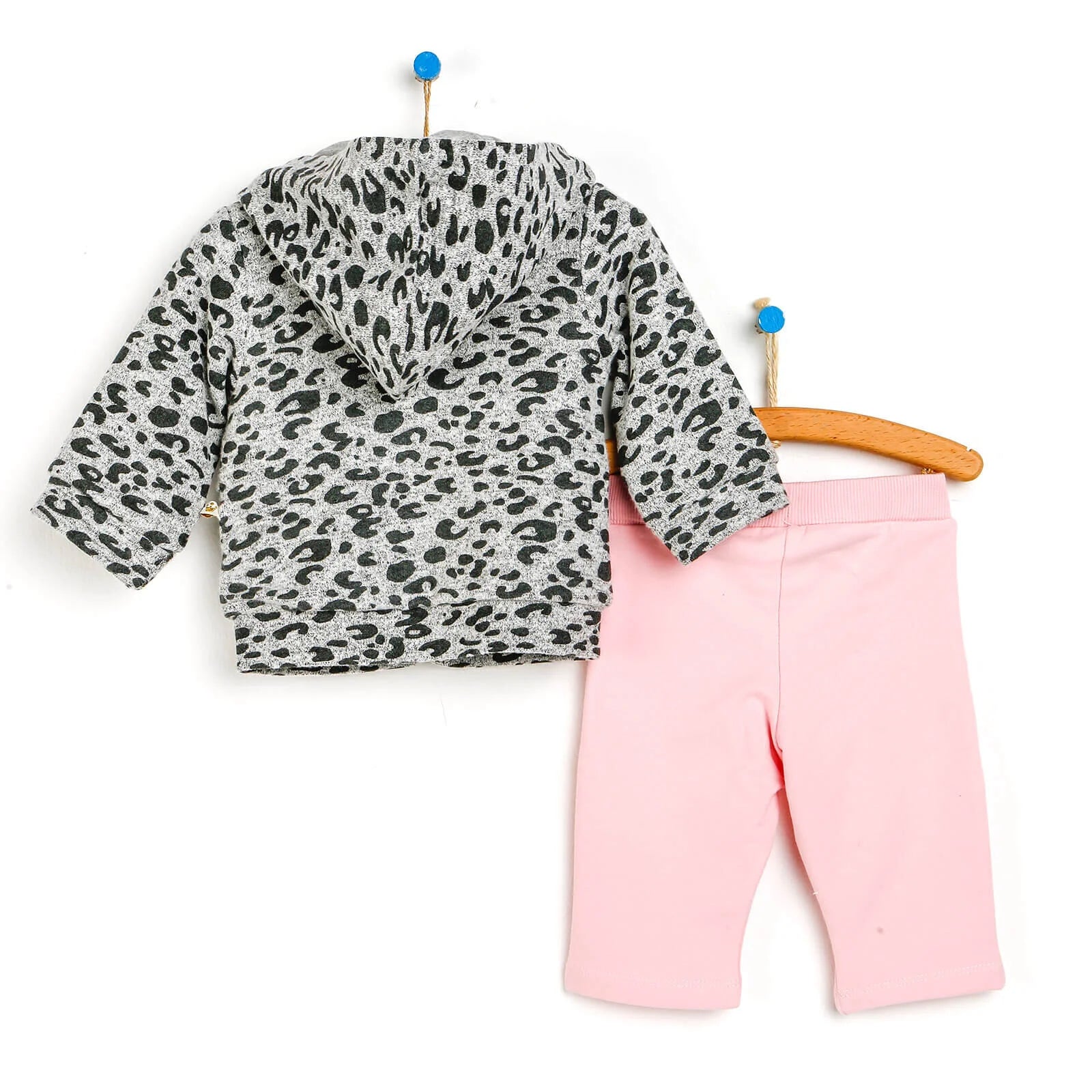 For My Baby Newborn Leopard Sweatshirt - Grey Melange - ebebek - Black Friday