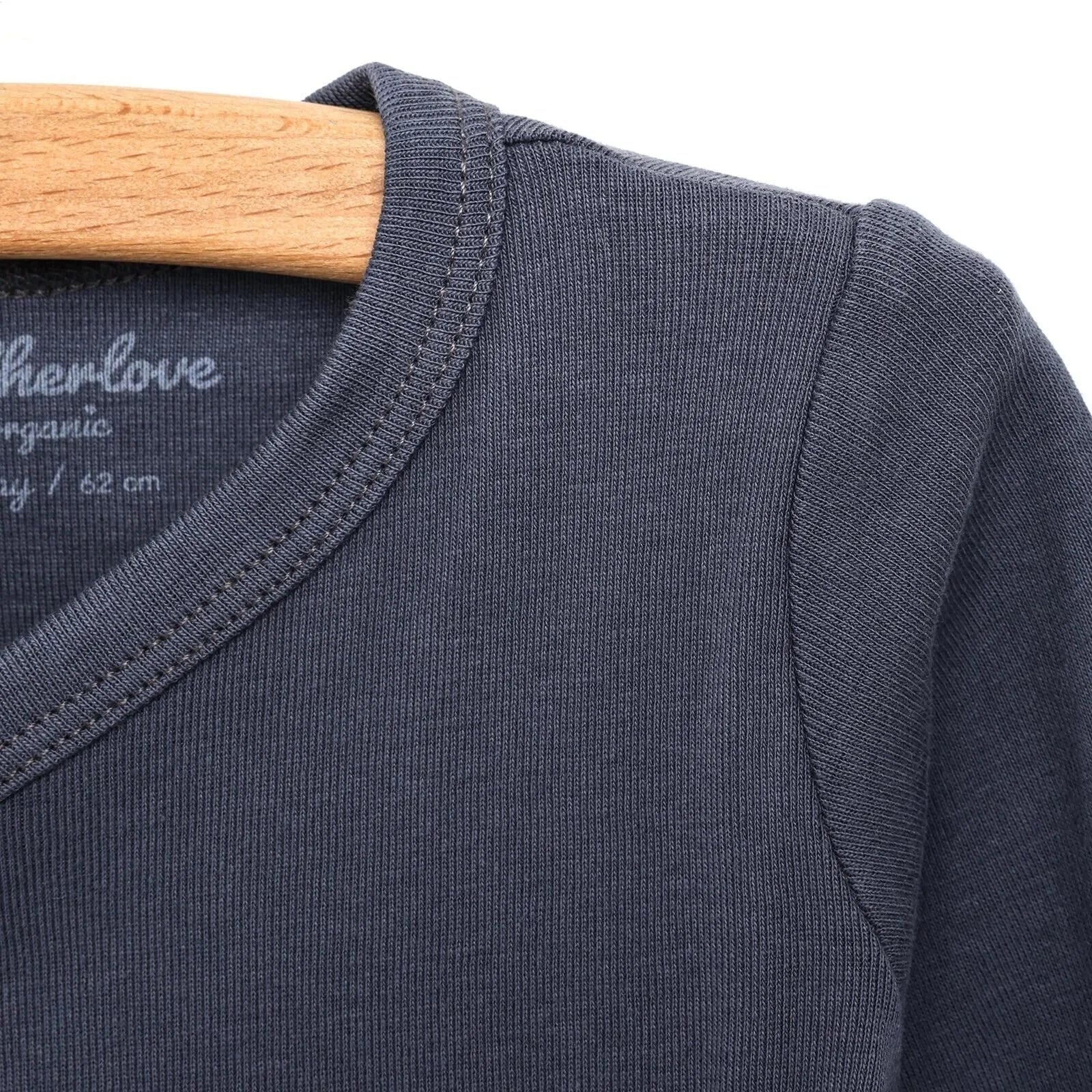 Motherlove Newborn Organic Sleeve Bodysuit - Charcoal - ebebek - Black Friday