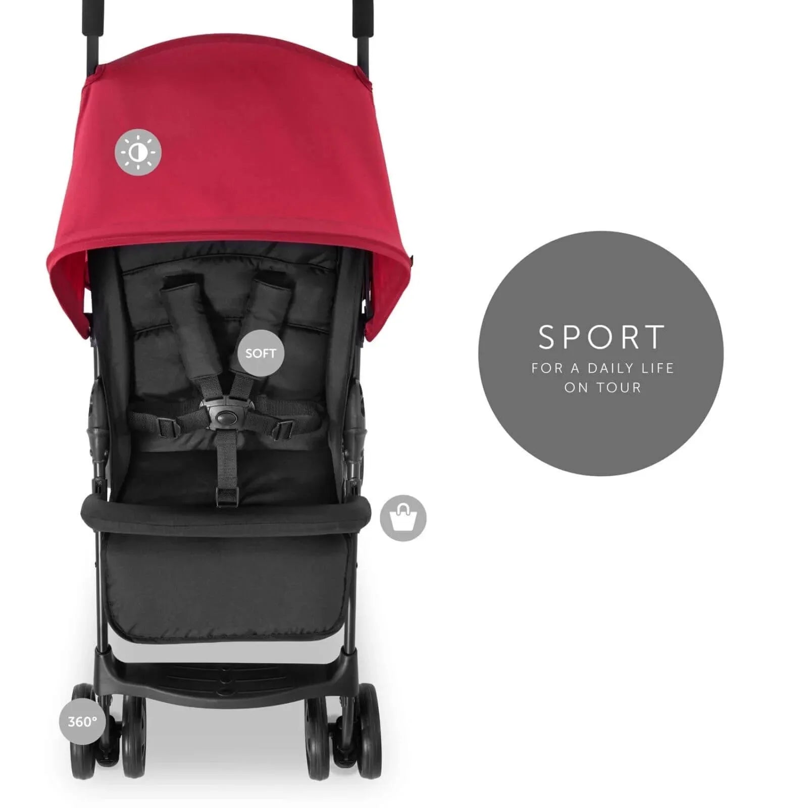 Hauck Sport Pushchair - Red - ebebek - Black Friday