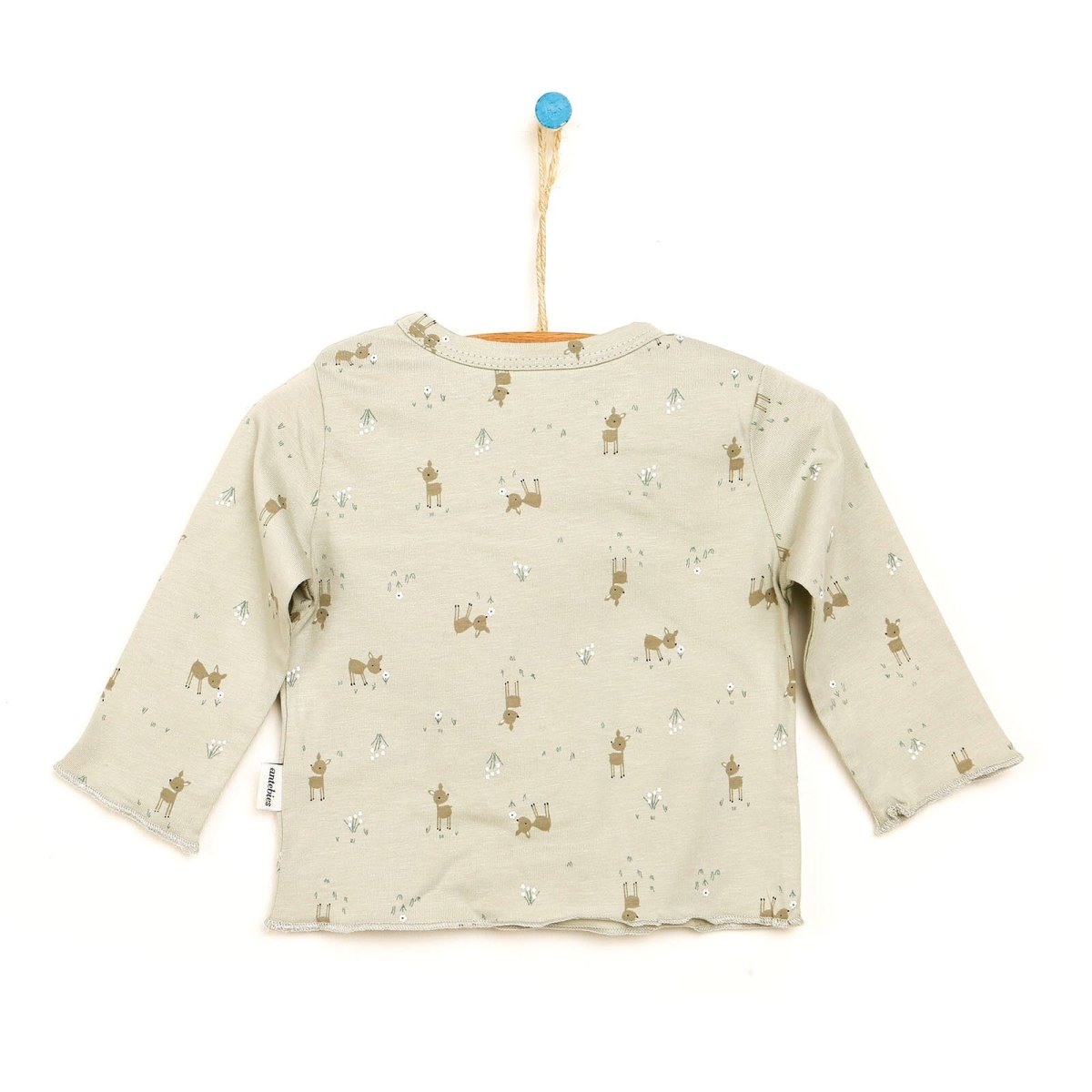 Antebies Antebies Newborn Deer Organic Sweatshirt - Grey - ebebek - Black Friday