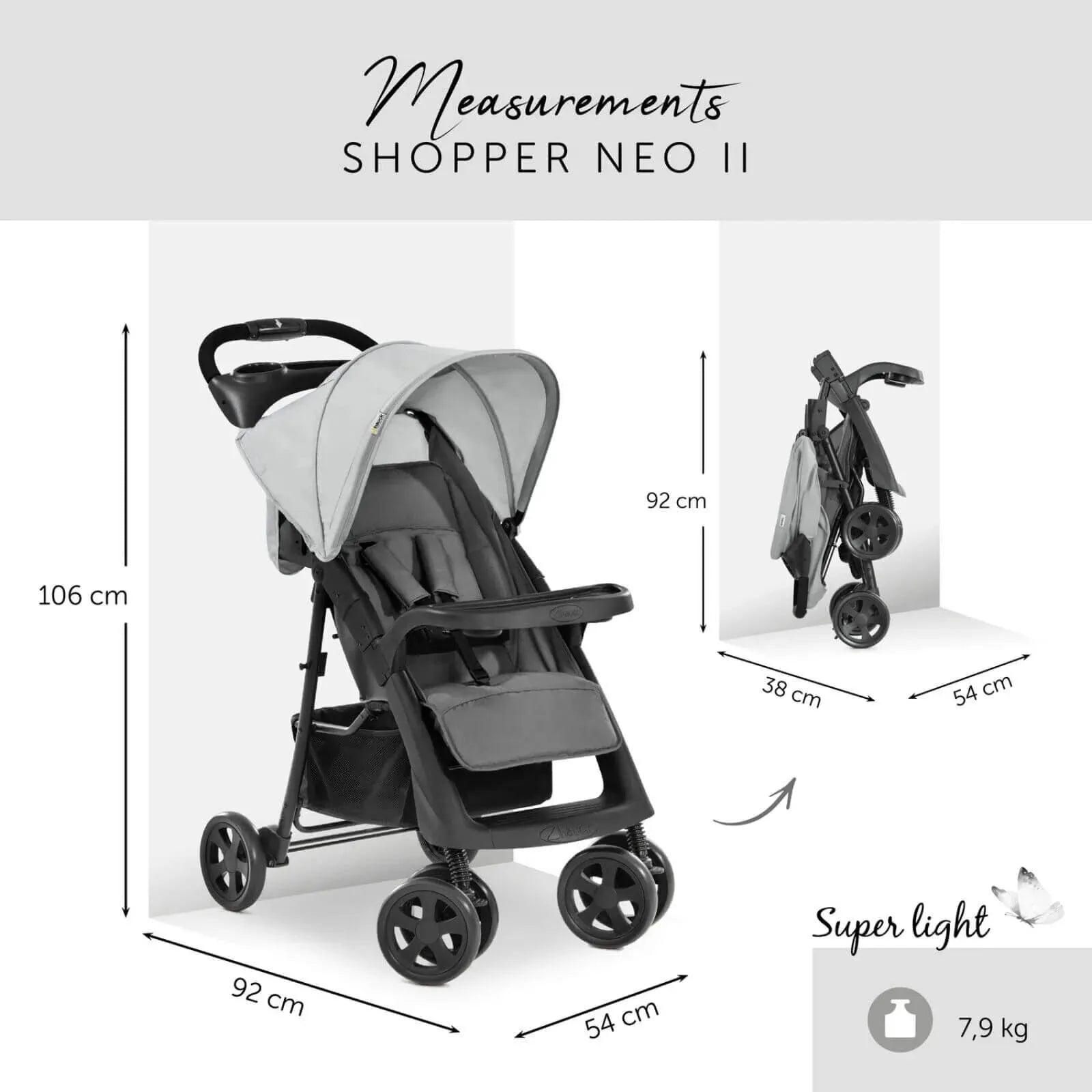 Hauck Shopper Neo II Pushchair - Grey - ebebek - Black Friday