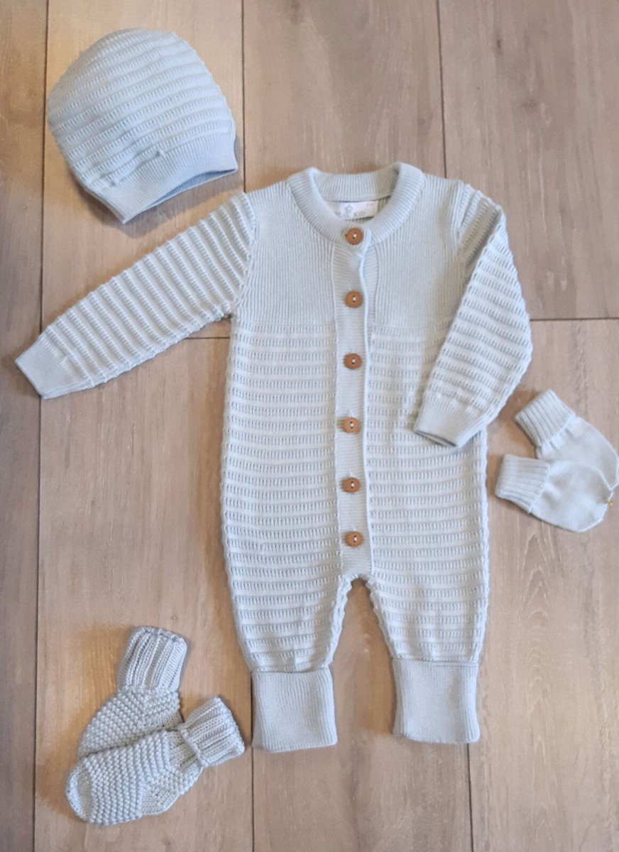 Beau Kid Baby Knitted 4 Piece Set - Sky Blue - ebebek - Black Friday