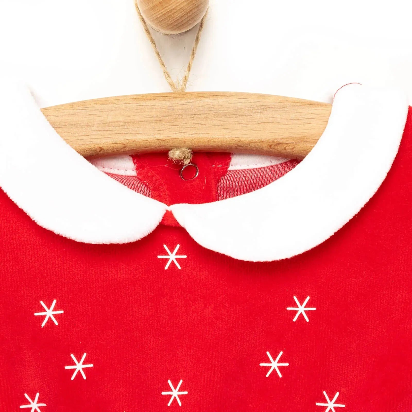 My First Christmas Newborn Girl Velvet Dress - Red - ebebek - Black Friday