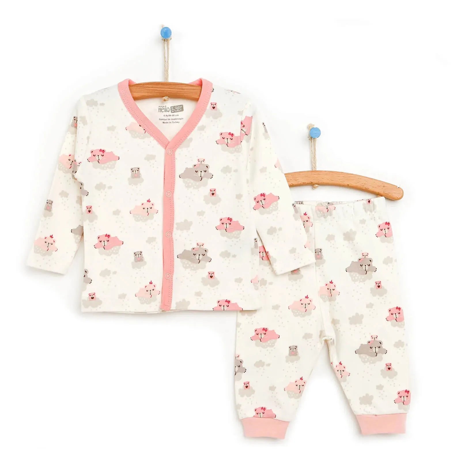 HelloBaby Basic Baby Girl Pyjamas Set - Light Pink - ebebek - Black Friday
