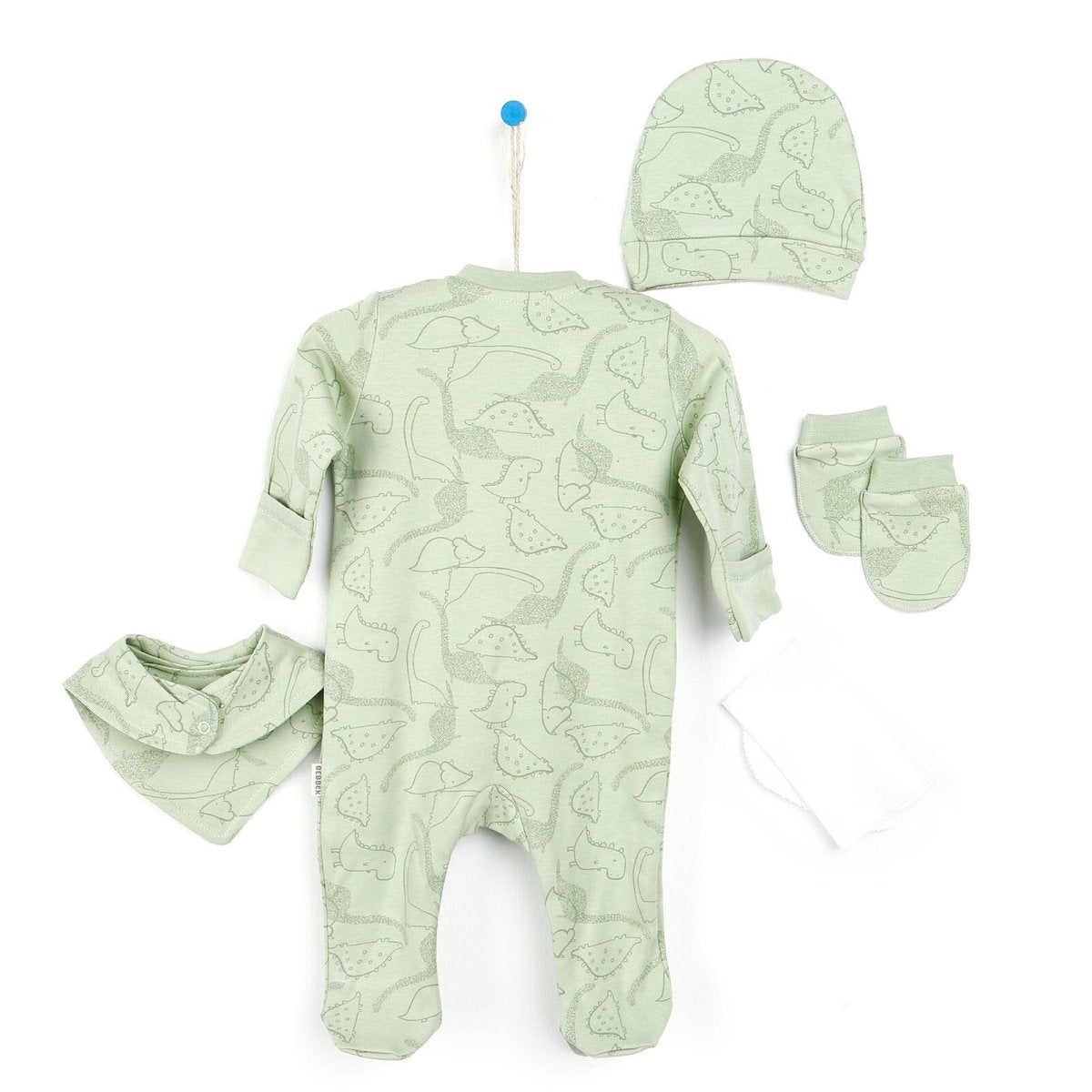 Bebbek Baby Boy 5 Pcs Newborn Gift Starter Set - Light Green - ebebek - Black Friday