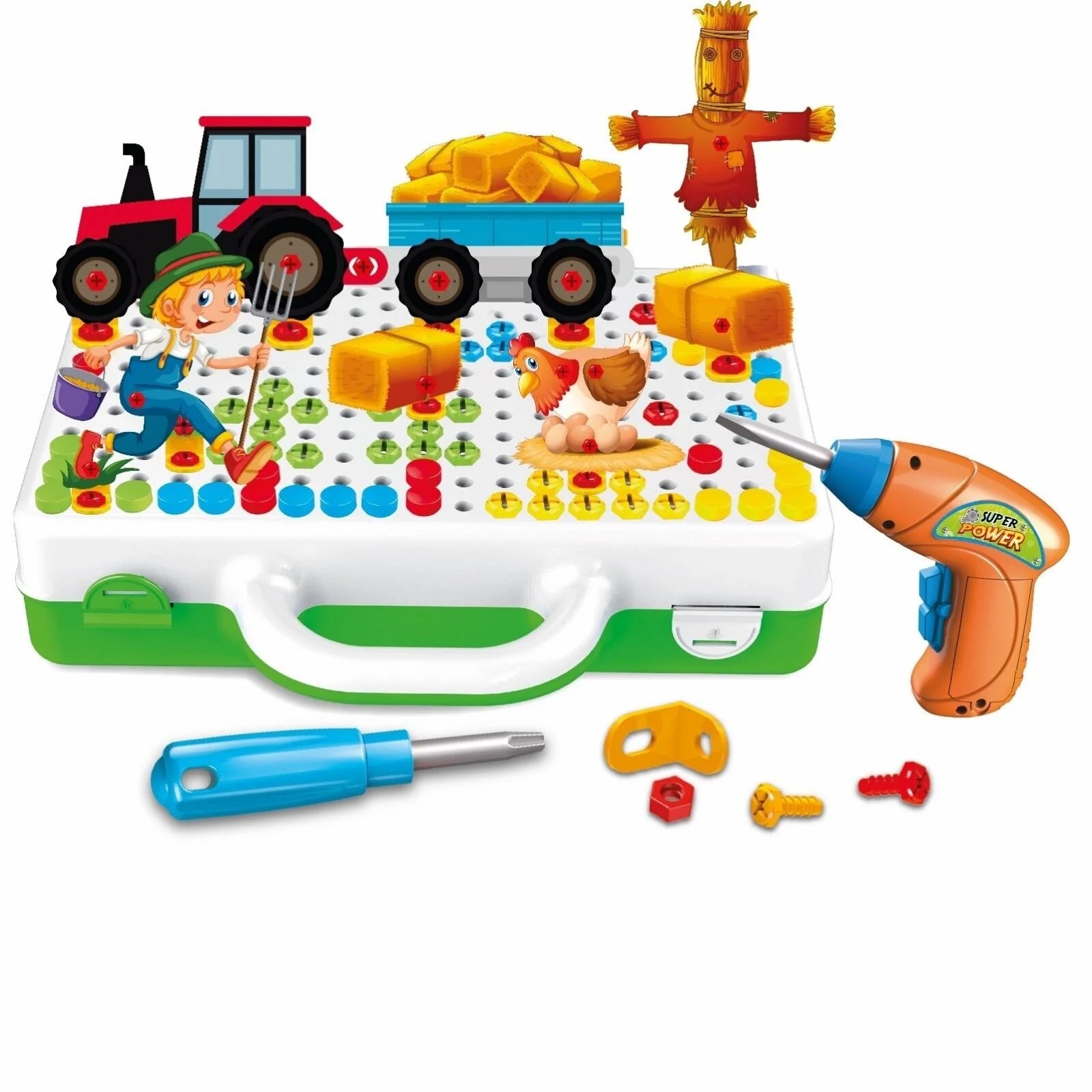 3D Stem Puzzle Toolbox with Driller - Farm Animals - ebebek - Black Friday