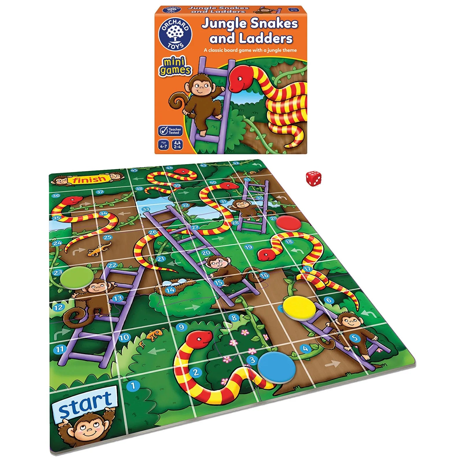 Orchard Toys Mini Games - Jungle Snakes & Ladders - ebebek - Black Friday