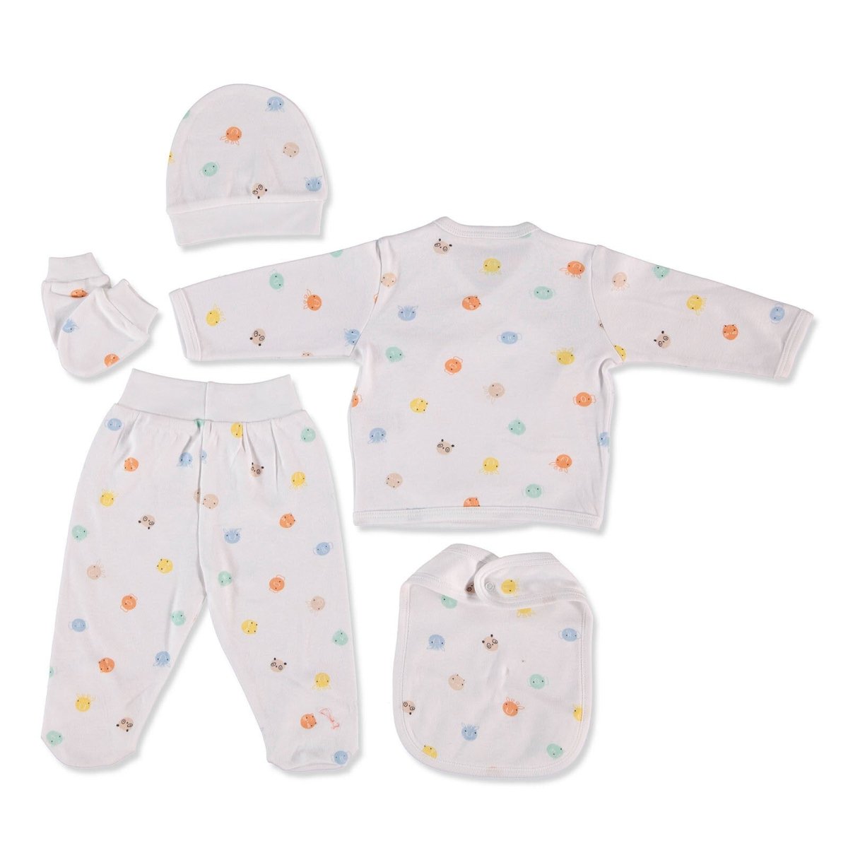 HelloBaby Jungle 5 Pcs Newborn Starter Set - Ecru - ebebek - Black Friday