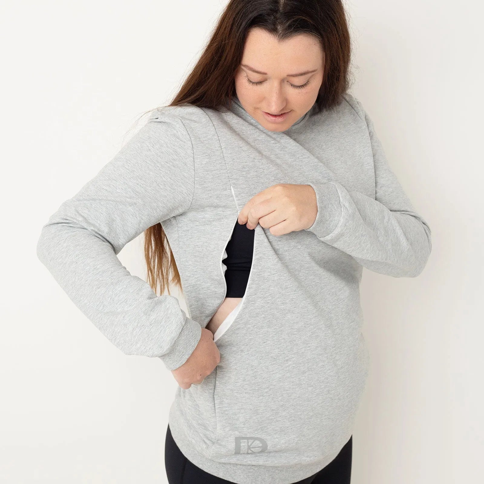 Latched Nursing Crew Sweatshirt - Grey - ebebek - Black Friday