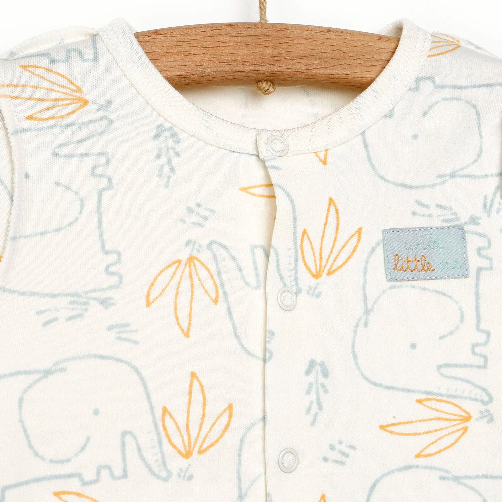 Bebetto Newborn Wrapover Top - Footed Bottom - Blue - ebebek - Black Friday