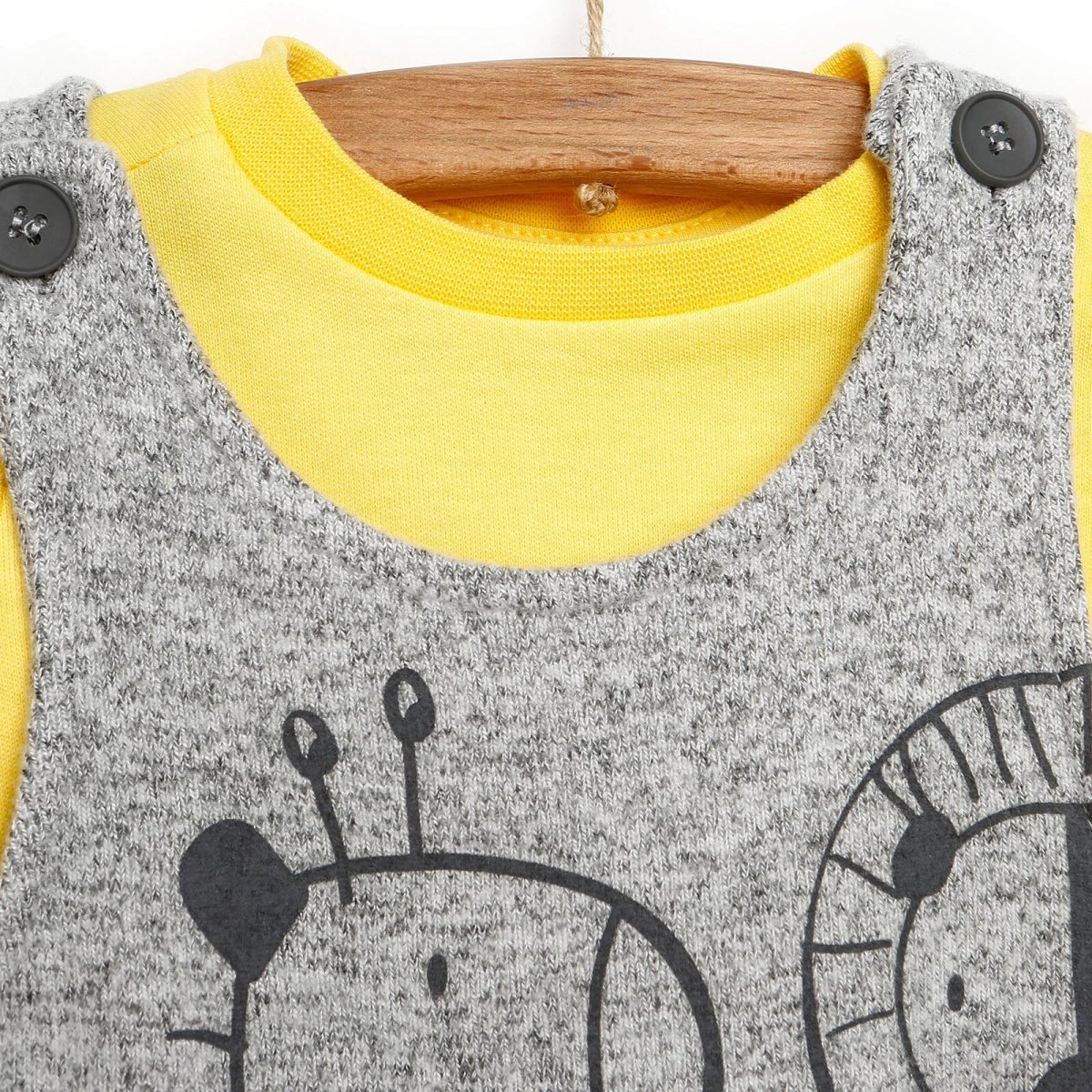 For My Baby Newborn Wild Overalls - Sweatshirt - Grey Melange - ebebek - Black Friday