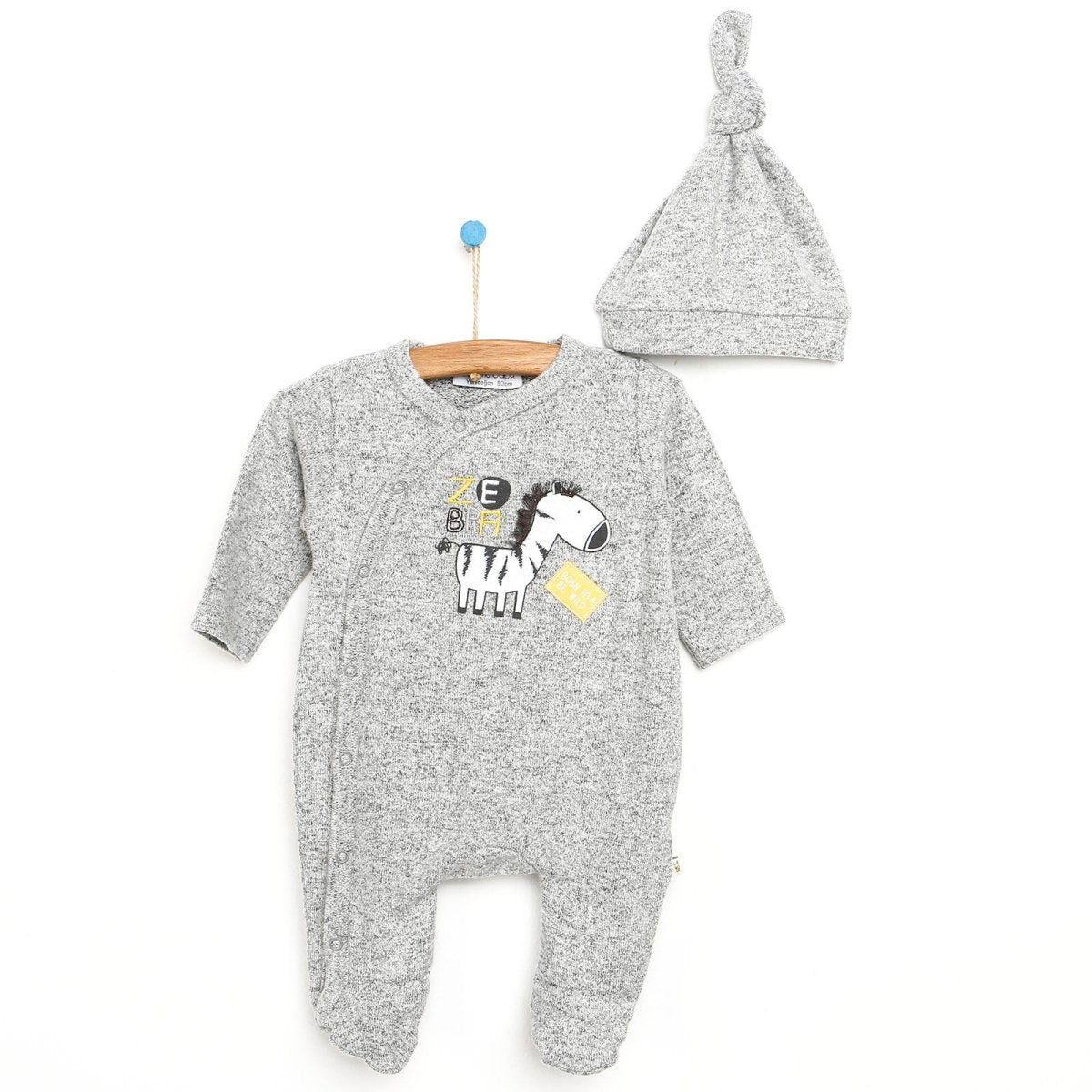 For My Baby Newborn Wild Footed Jumpsuit - Grey Melange - ebebek - Black Friday
