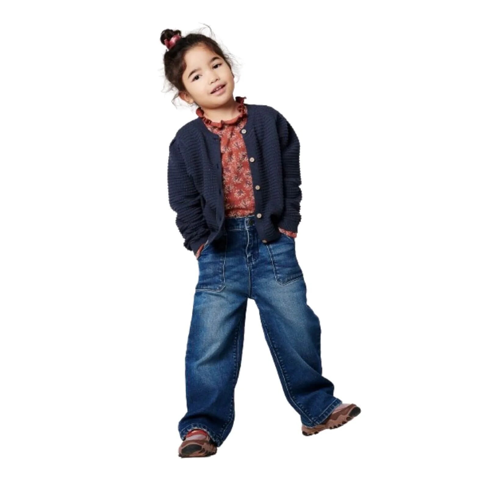 Noppies Girls Denim Pants Wide Leg Fit Kik - Dark Blue - ebebek - Black Friday