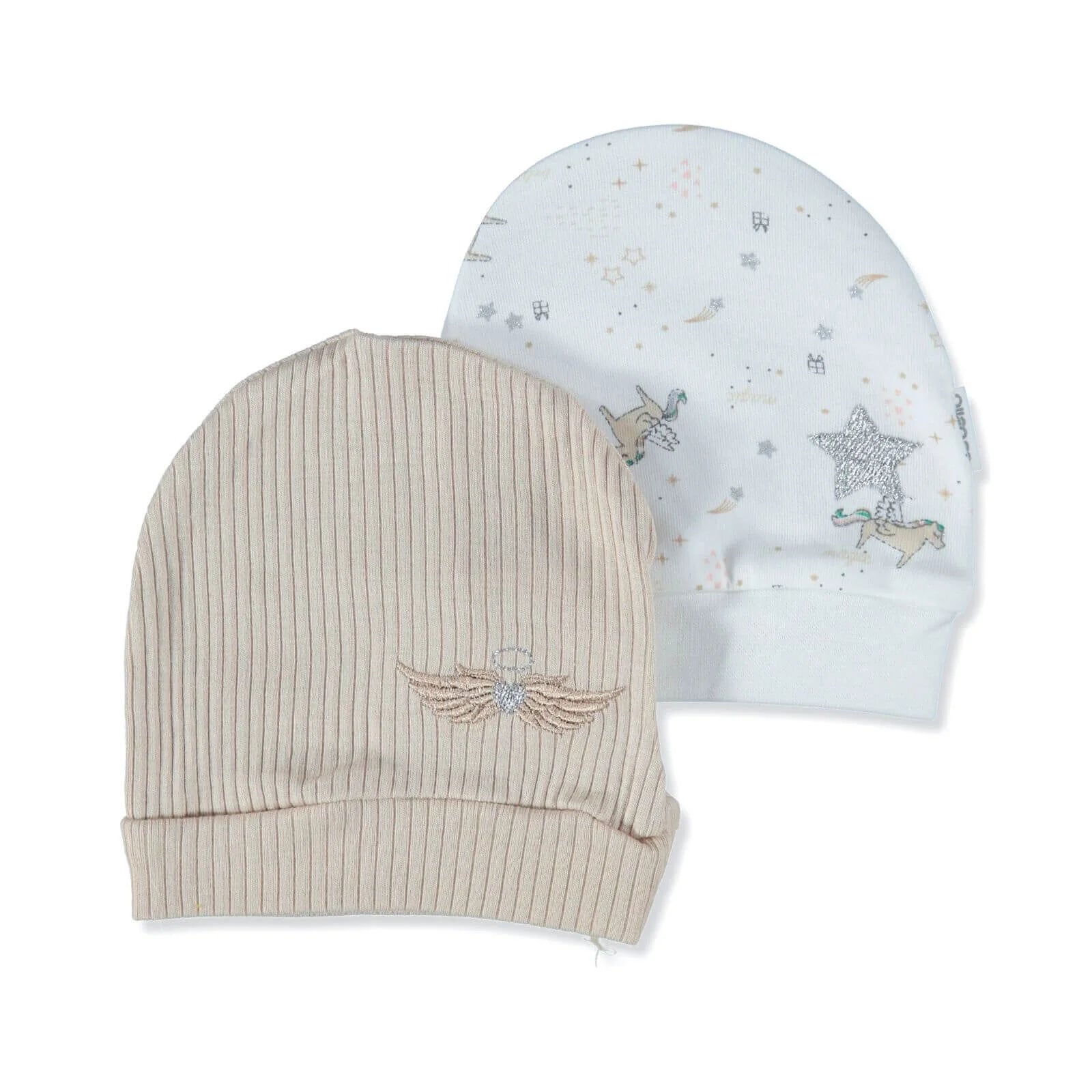 Bebetto Newborn Hat 2 Pcs - Beige - ebebek - Black Friday