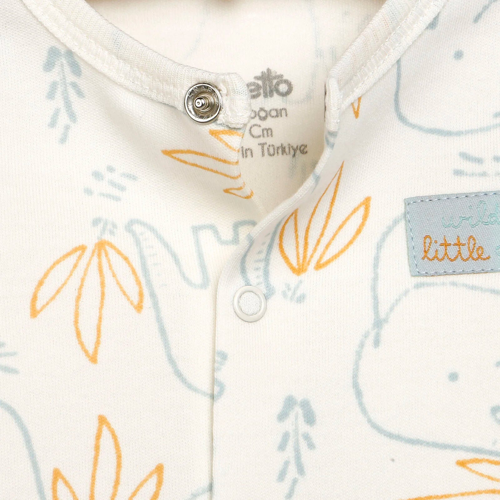 Bebetto Newborn Wrapover Top - Footed Bottom - Blue - ebebek - Black Friday