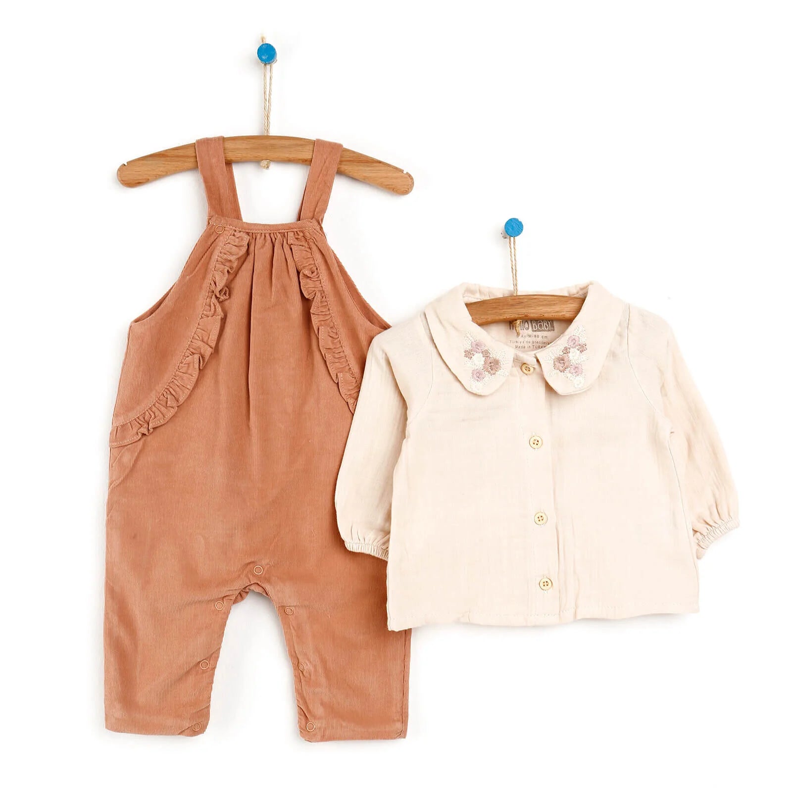 HelloBaby Overall Shorts - Sweatshirt - Mink - ebebek - Black Friday