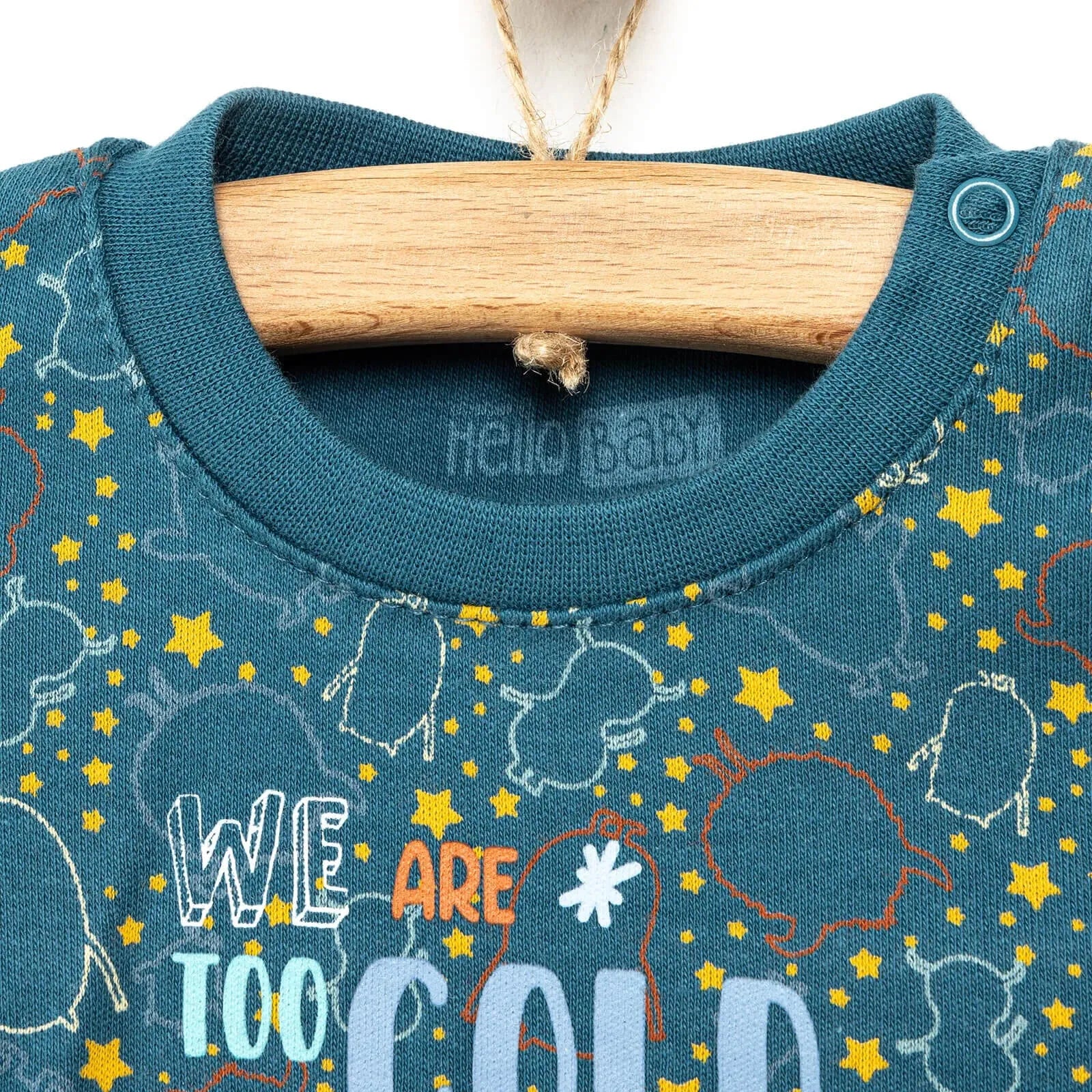 HelloBaby Basic Winter Themed Baby Tracksuit - Dark Blue - ebebek - Black Friday