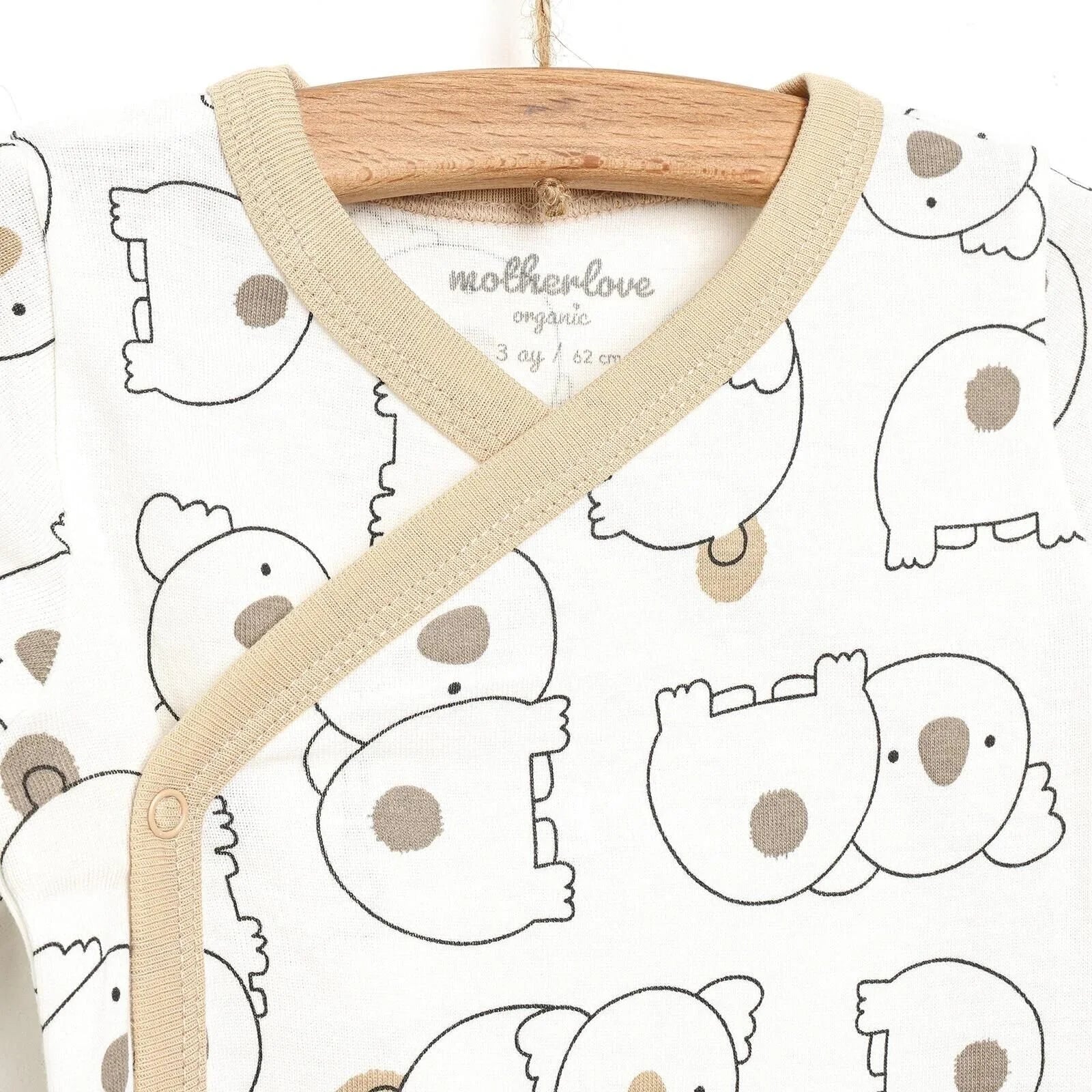 Motherlove Newborn Organic Sleeve Bodysuit - Beige - ebebek - Black Friday