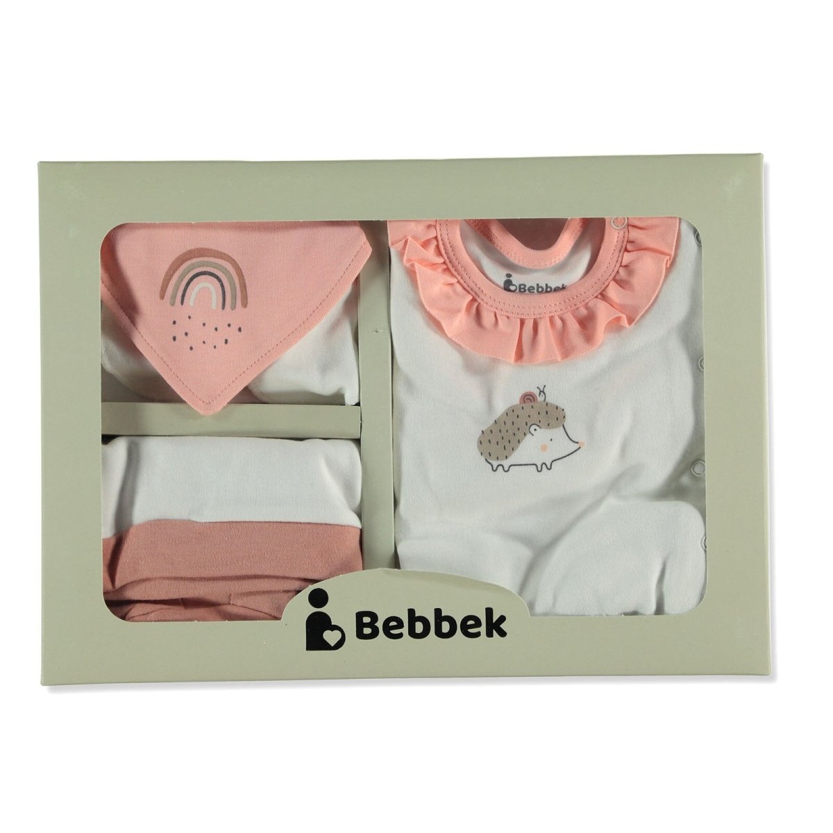 Bebbek Baby Girl 5 Pcs Newborn Gift Starter Set - Light Rose - ebebek - Black Friday