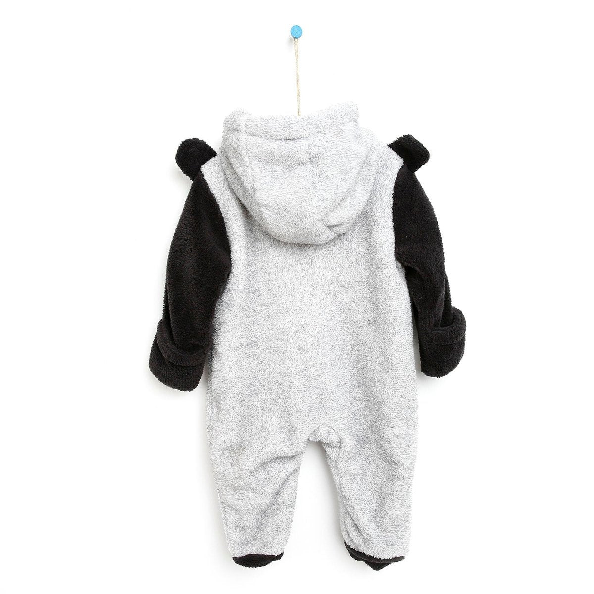 Midimod Newborn Cute Bears Welsoft Footed Jumpsuit - Grey - ebebek - Black Friday